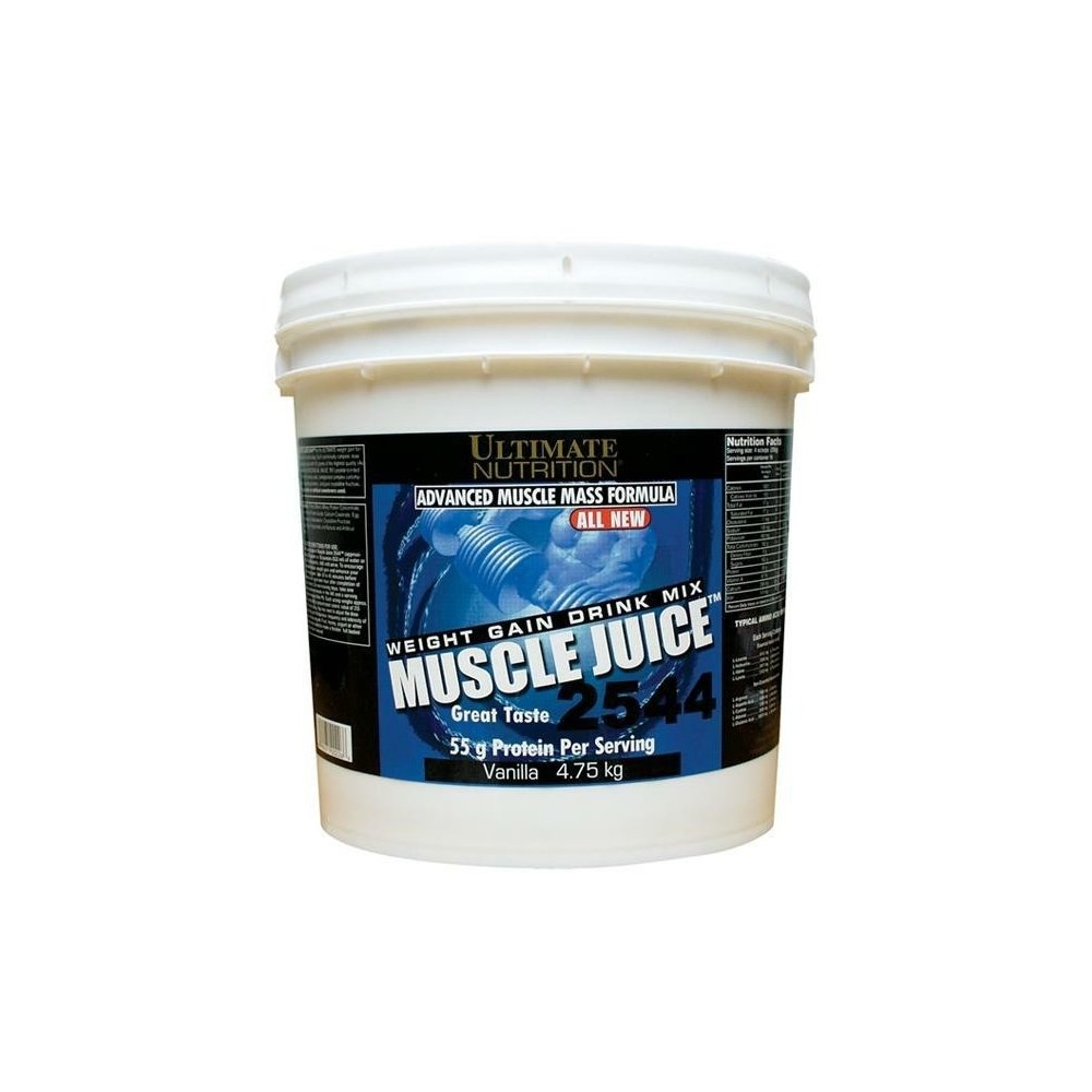 Ultimate Nutrition Muscle Juice 2544 Whey Protein Isolate - High Protein Weight Gainer Powder (55g Protein per Serving) for Men & Women - Vanilla Flavor 10.45lb - Post Workout Recovery & Muscle Building Supplement