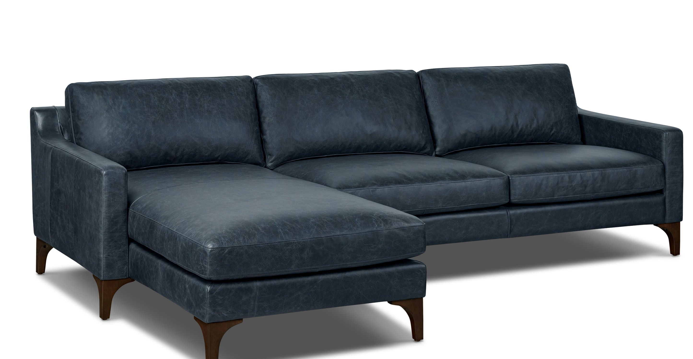 Sorrento Left Facing Sectional Sofa - Modern L-Shaped Couch with Chaise Lounge for Living Room, Family Room & Home Theater - Comfortable Fabric Upholstery Sectional Sofa Set