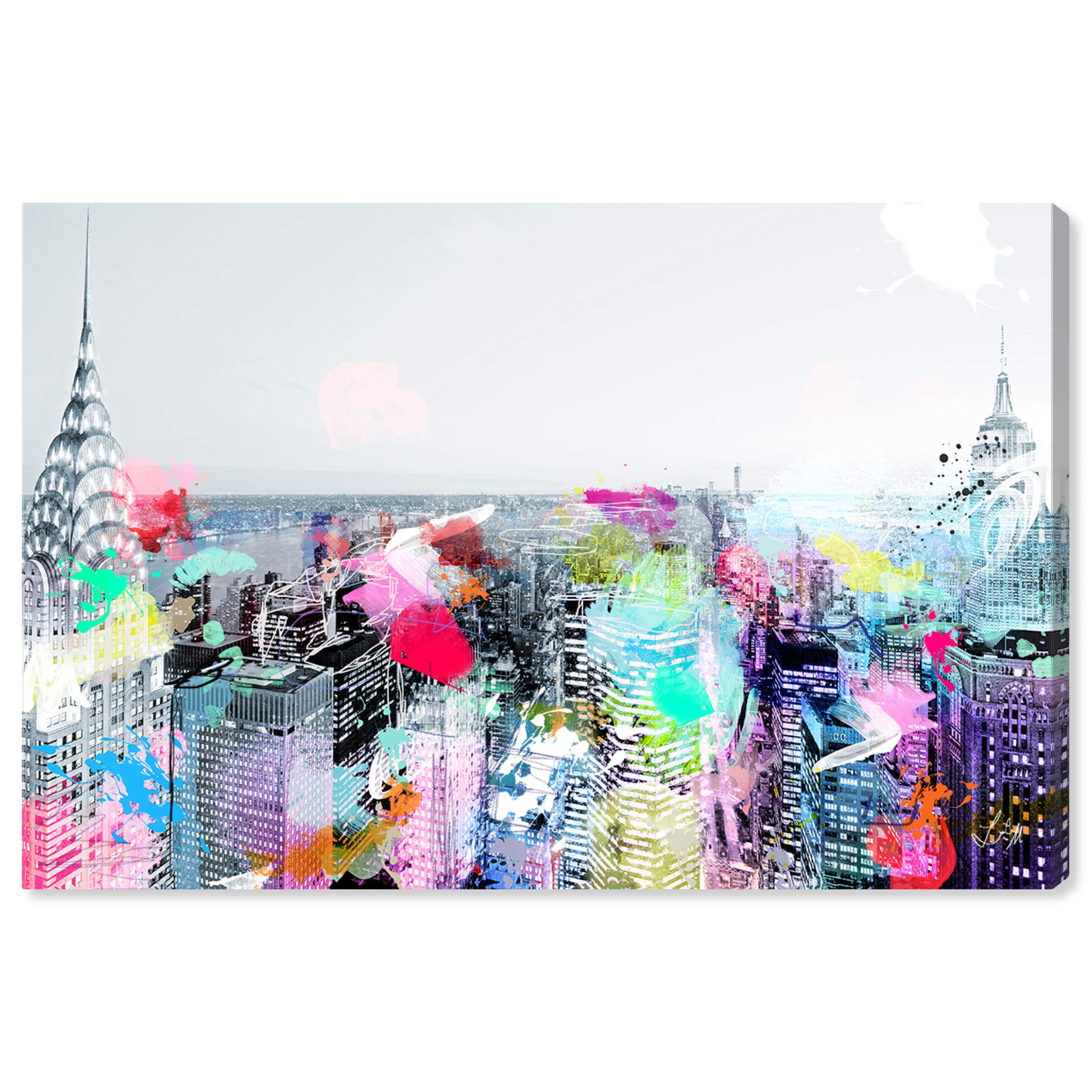 Under The City Lights - Cities and Skylines Wall Art Canvas Prints for Modern Home & Office Decor | Urban Landscape Painting for Living Room, Bedroom