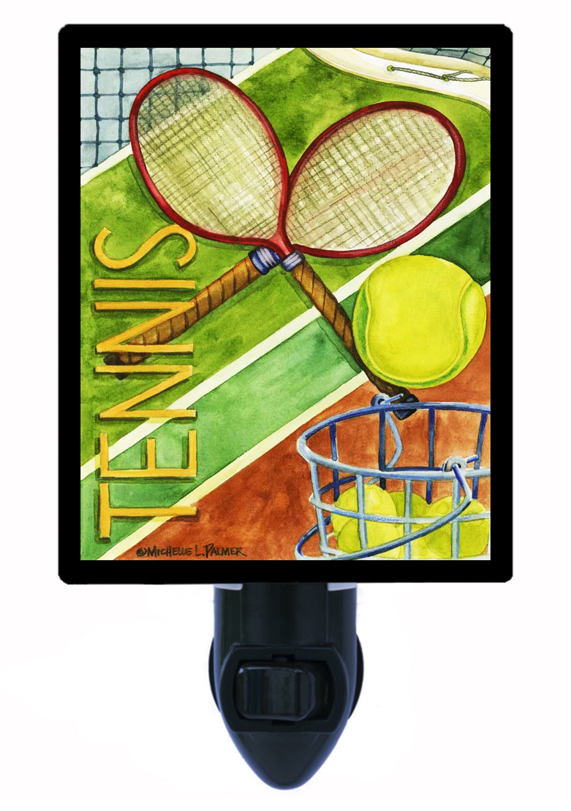 Vintage Tennis LED Night Light - Energy Efficient Sports Themed Bedroom Lamp for Kids & Adults - Perfect for Bedside, Nursery, or Game Room Decor