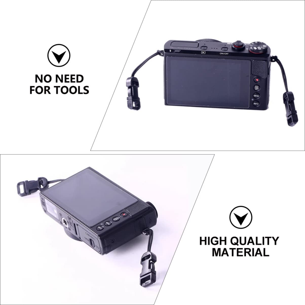 Quick Detach Camera Strap Clip - 8pcs Quick Release Belt Hitch Adapter for DSLR & Mirrorless Cameras | Secure & Convenient for Travel, Hiking & Photography