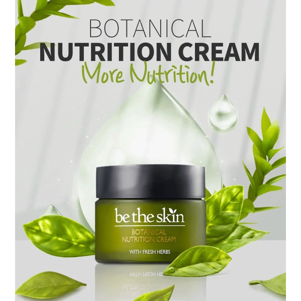 Be the Skin Botanical Nutrition Cream 50ml - Hydrating Face Moisturizer for Dry & Sensitive Skin | Day & Night Skincare Routine