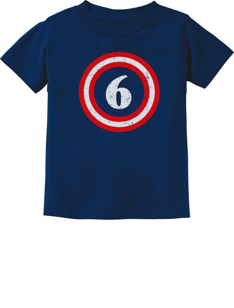 Captain 6th Birthday T-Shirt for Boys & Girls - Cute 6 Year Old Toddler & Youth Kids Tee - Perfect for Birthday Parties, School Events & Family Photos
