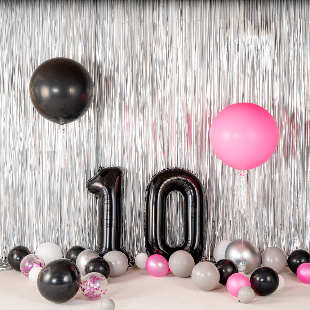 Balloonify Black Latex Balloons - 36 Inch Large Party Balloons (Pack of 10) for Birthday Decorations, Wedding Centerpieces & Halloween Party Supplies