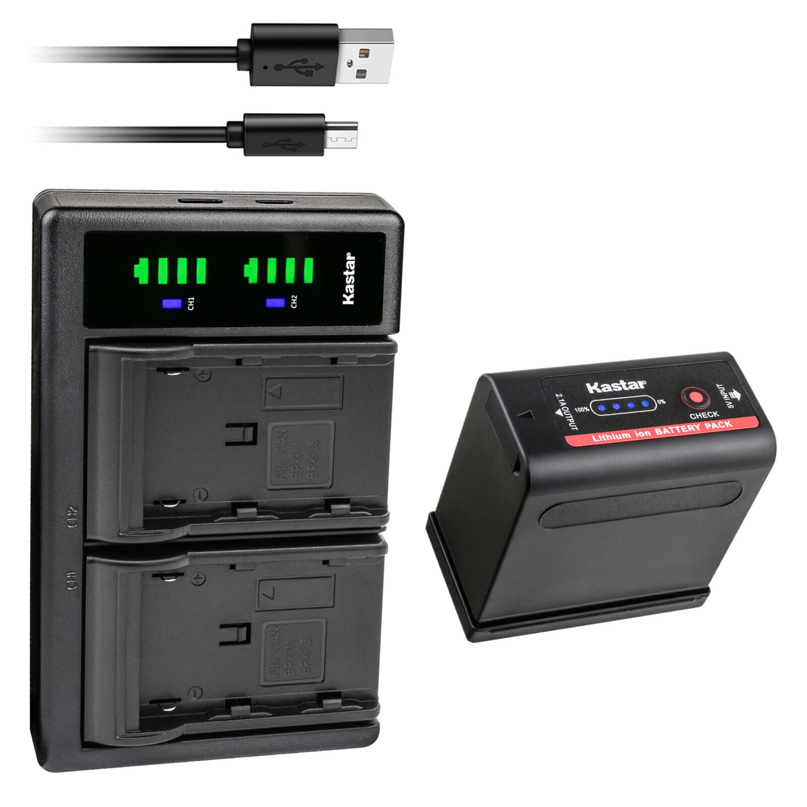Kastar 1-Pack LP-E6N Battery & LTD2 USB Charger Replacement for Canon EOS C100 Mark II, C300, C500, ES50-ES75, ES300V-ES520A Cameras - Perfect for Professional Videography & Photography On-The-Go