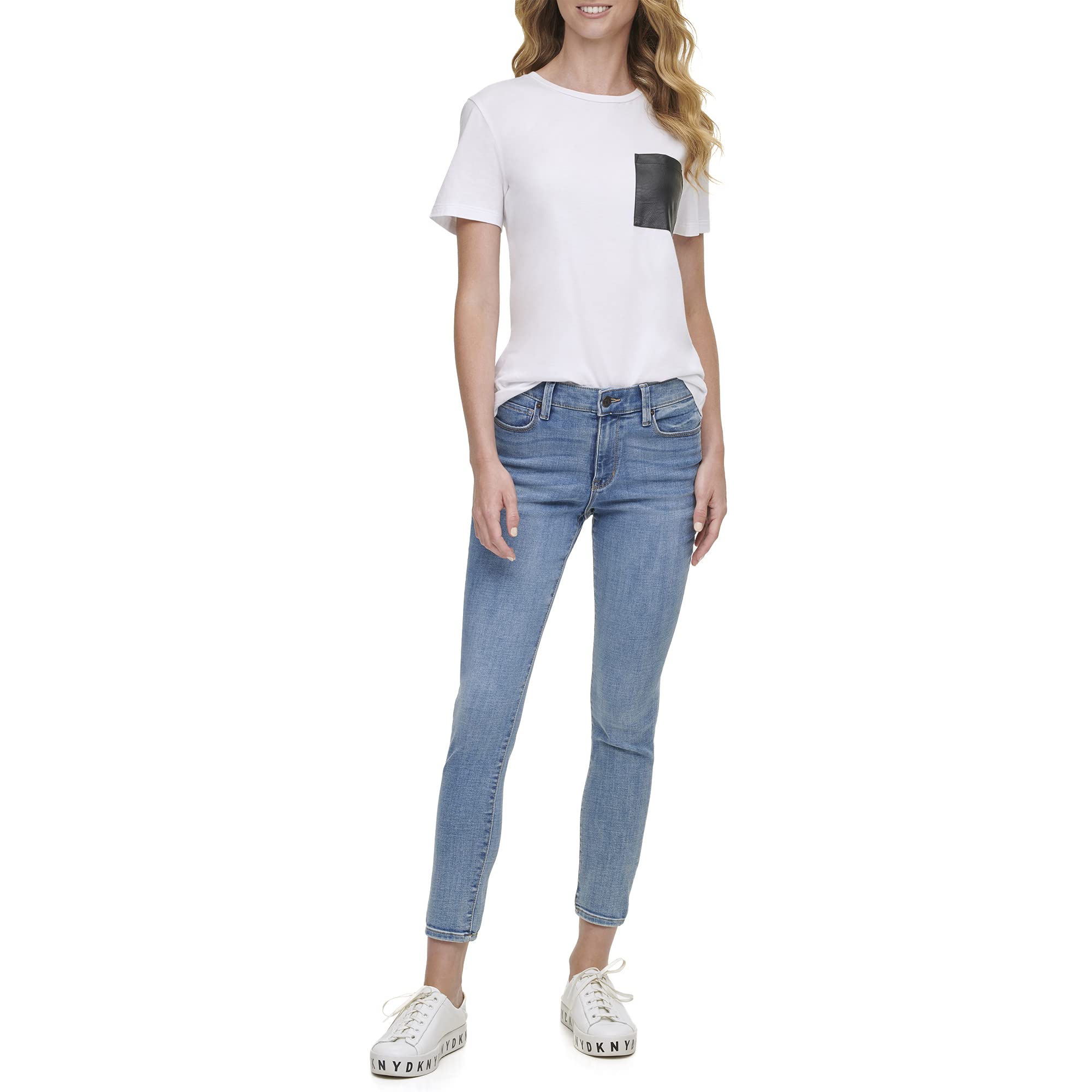 DKNY Women’s Delancey High Rise Skinny Jeans - Stretch Denim Pants for Women, Slim Fit Ankle Jeans | Perfect for Work, Date Night & Casual Outfits