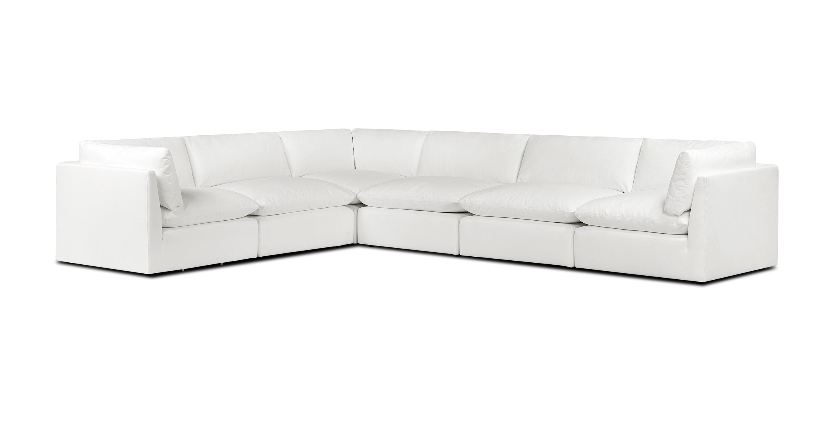6-Seat Davos Modular Corner Sectional Sofa - Modern L-Shaped Living Room Furniture for Small Spaces | Perfect for Apartments, Condos & Family Gatherings