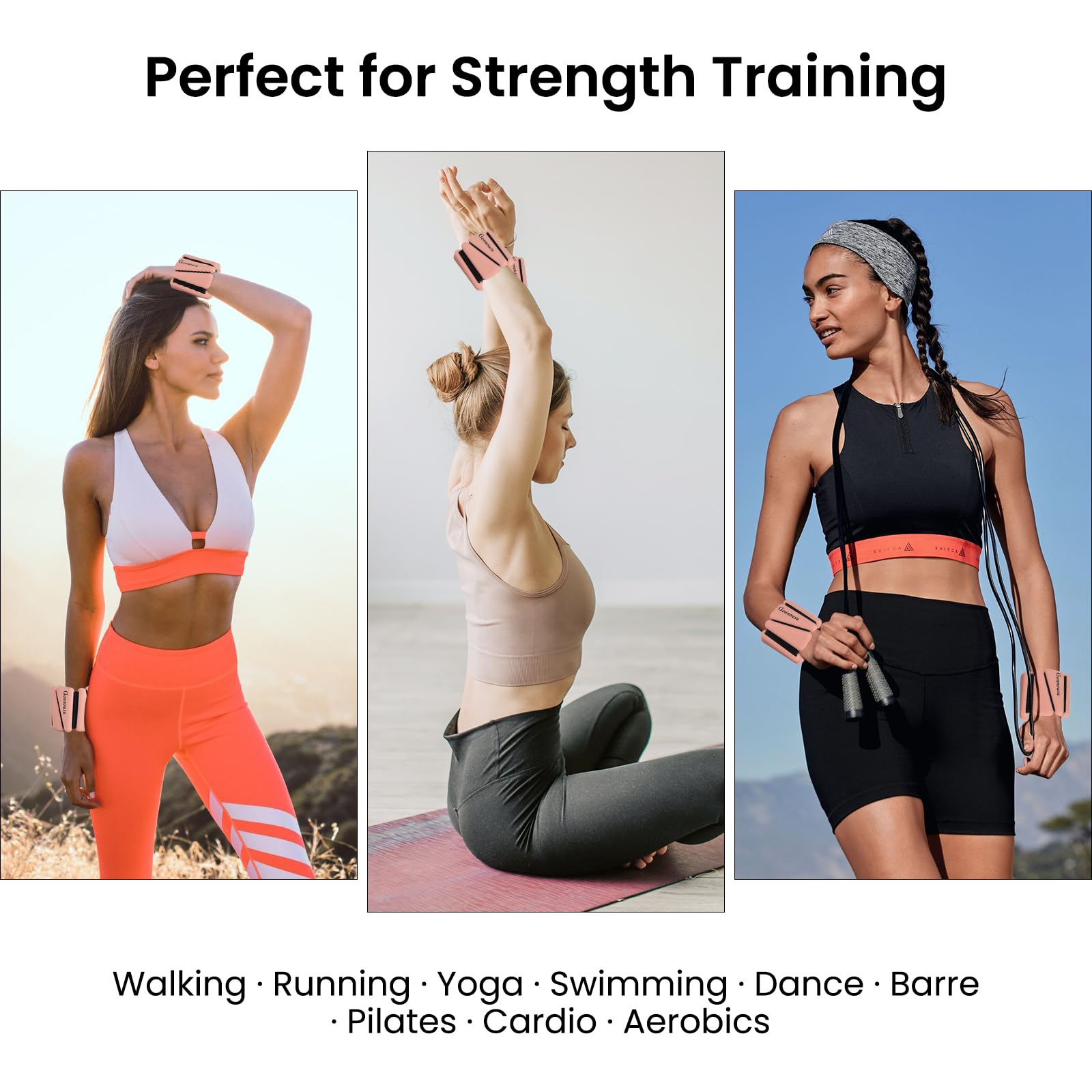 Adjustable Wearable Wrist & Ankle Weights Set for Women & Men - 2 Pack (1lb Each) for Strength Training, Yoga, Pilates, Cardio & Fitness Workouts | Perfect for Home Gym, Outdoor Exercise & Weight Loss Journey