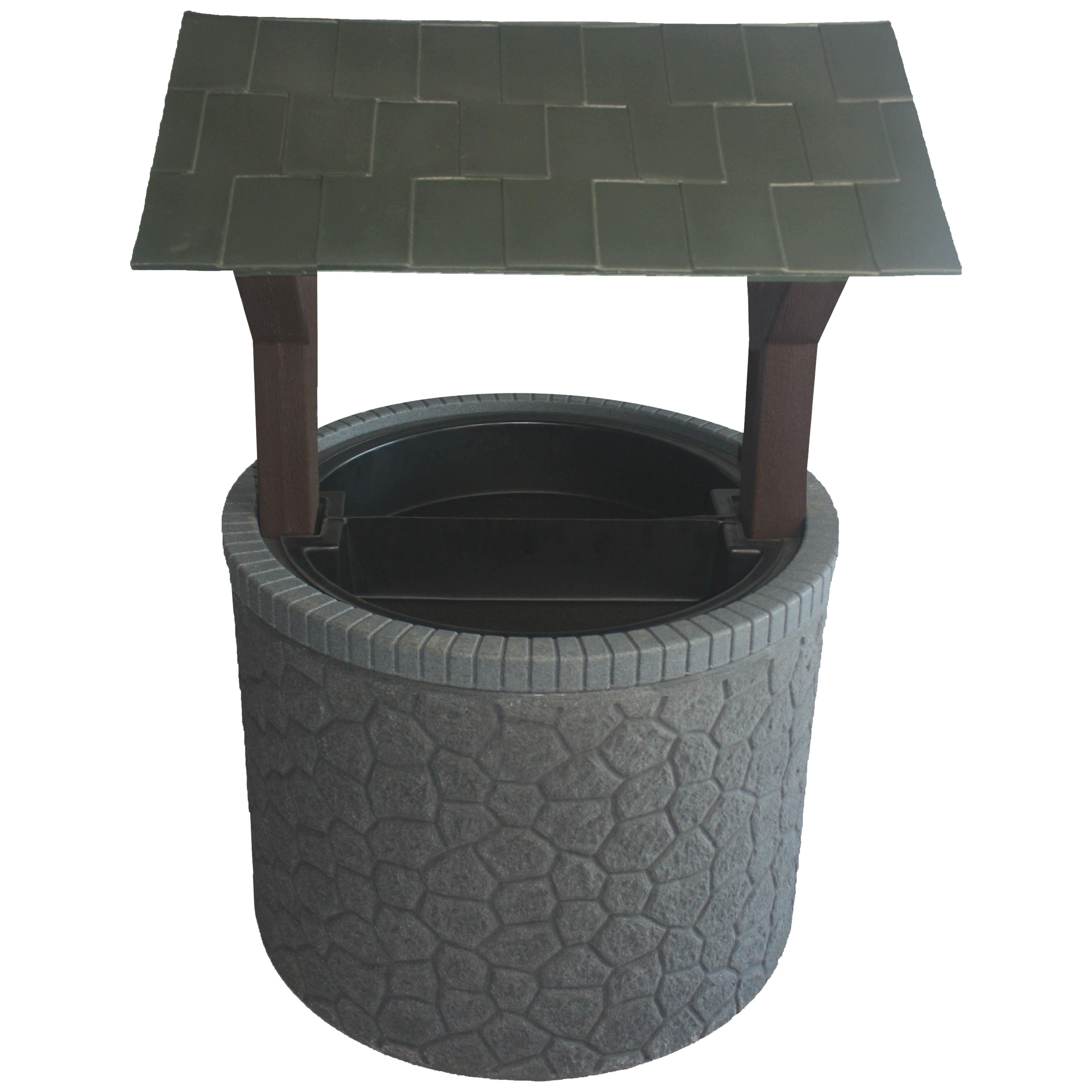 Durable Wishing Well Planter Cover with Base and Roof - Decorative Garden Tank Top for Septic System - Perfect for Outdoor Landscaping, Yard Decor, and Garden Accents