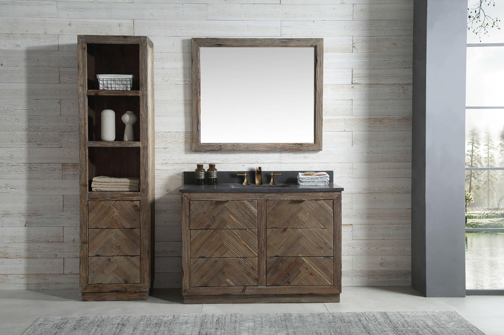 Legion Furniture WH8548 Modern Bathroom Vanity with Sink - 36 Inch Single Sink Bathroom Cabinet with Soft-Close Doors, White Finish - Perfect for Small Bathrooms, Powder Rooms & Home Renovations