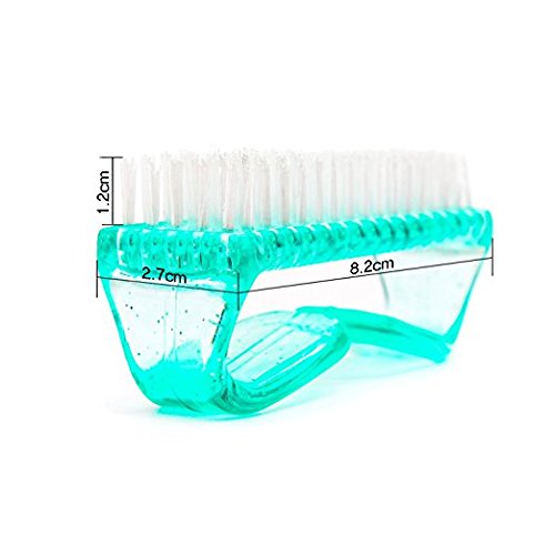2-Piece Handle Grip Nail Brush Set - Professional Manicure & Pedicure Tool for Finger and Toe Nail Cleaning - Perfect for Home Spa, Salon Care and Personal Hygiene