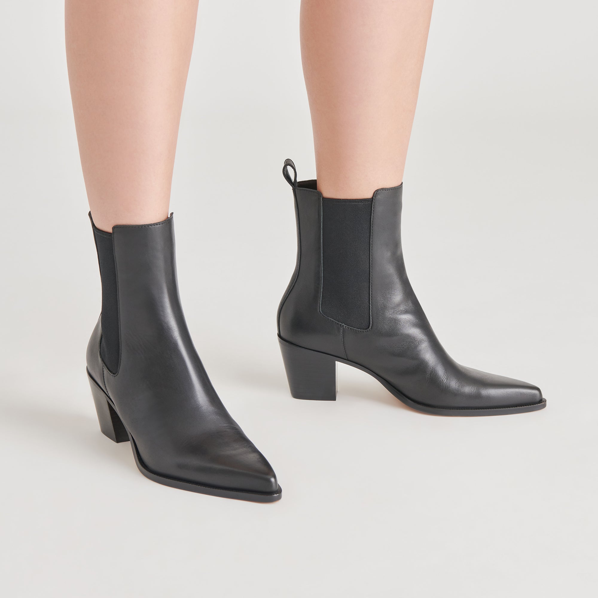 SHADIE H2O Waterproof Leather Booties for Women - Black Ankle Boots | Slip Resistant, Comfortable for Rain, Snow & Outdoor Activities