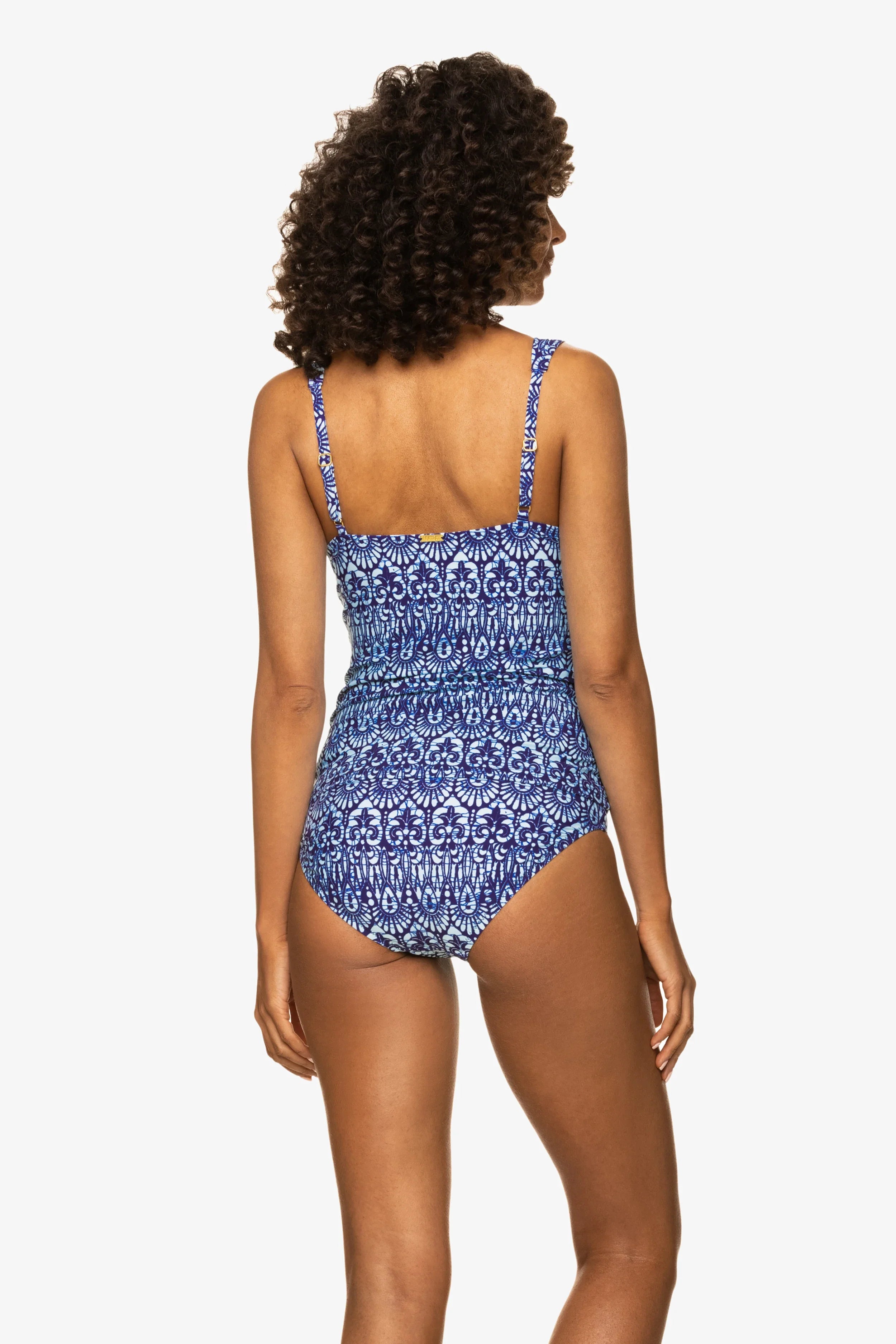 Island Batik Navy Classic Hipster Women's Underwear - Comfortable Cotton Panties for Everyday Wear, Lounge & Sleep