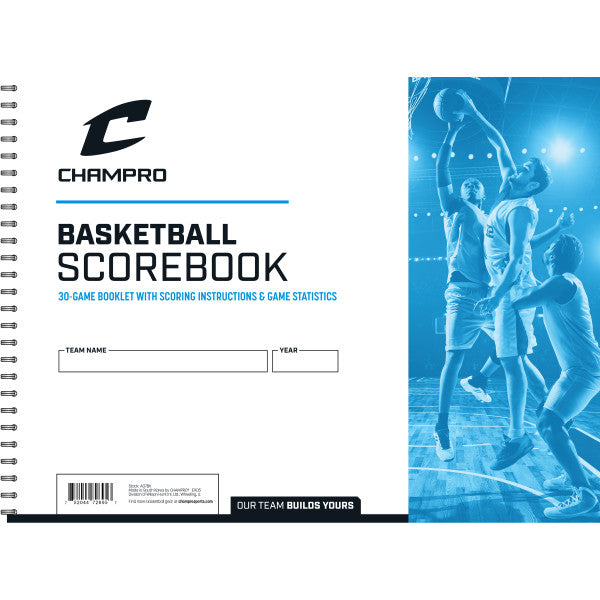Champro Basketball Scorebook - Official Game & Practice Scorekeeping Notebook for Coaches & Players | Perfect for Leagues, Tournaments & Team Training