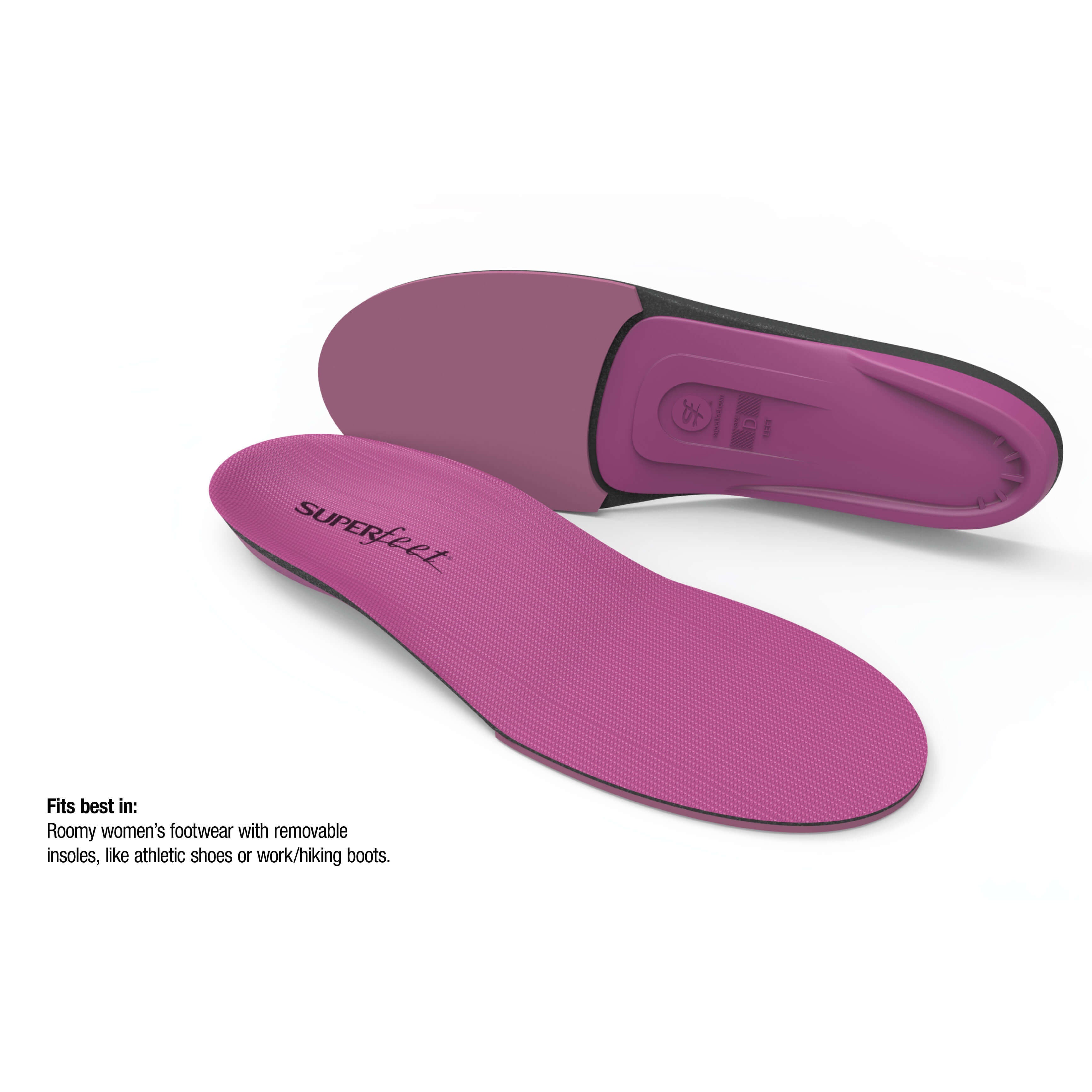 Berry Superfeet Comfort Insoles for Women & Men - Arch Support & Pain Relief for Running, Walking & Work - Best Orthotic Shoe Inserts for Flat Feet & Plantar Fasciitis