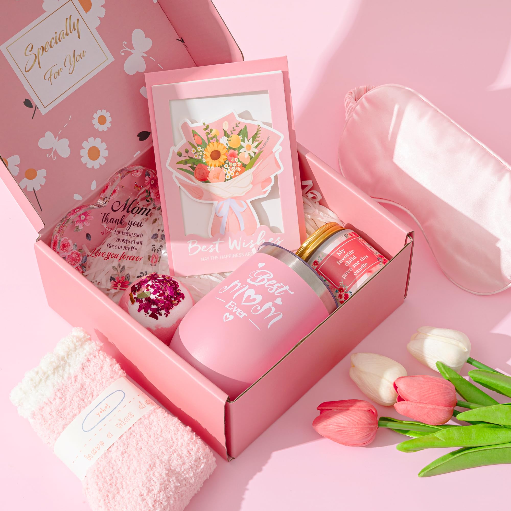 Best Christmas & Mother's Day Gifts for Mom - Thoughtful Gift Box from Daughter, Son or Husband | Birthday, Thanksgiving & Get Well Presents | Relaxing Spa Set for New Moms & Mother-in-Law | Perfect for Self-Care, Special Occasions & Showing Appreciation