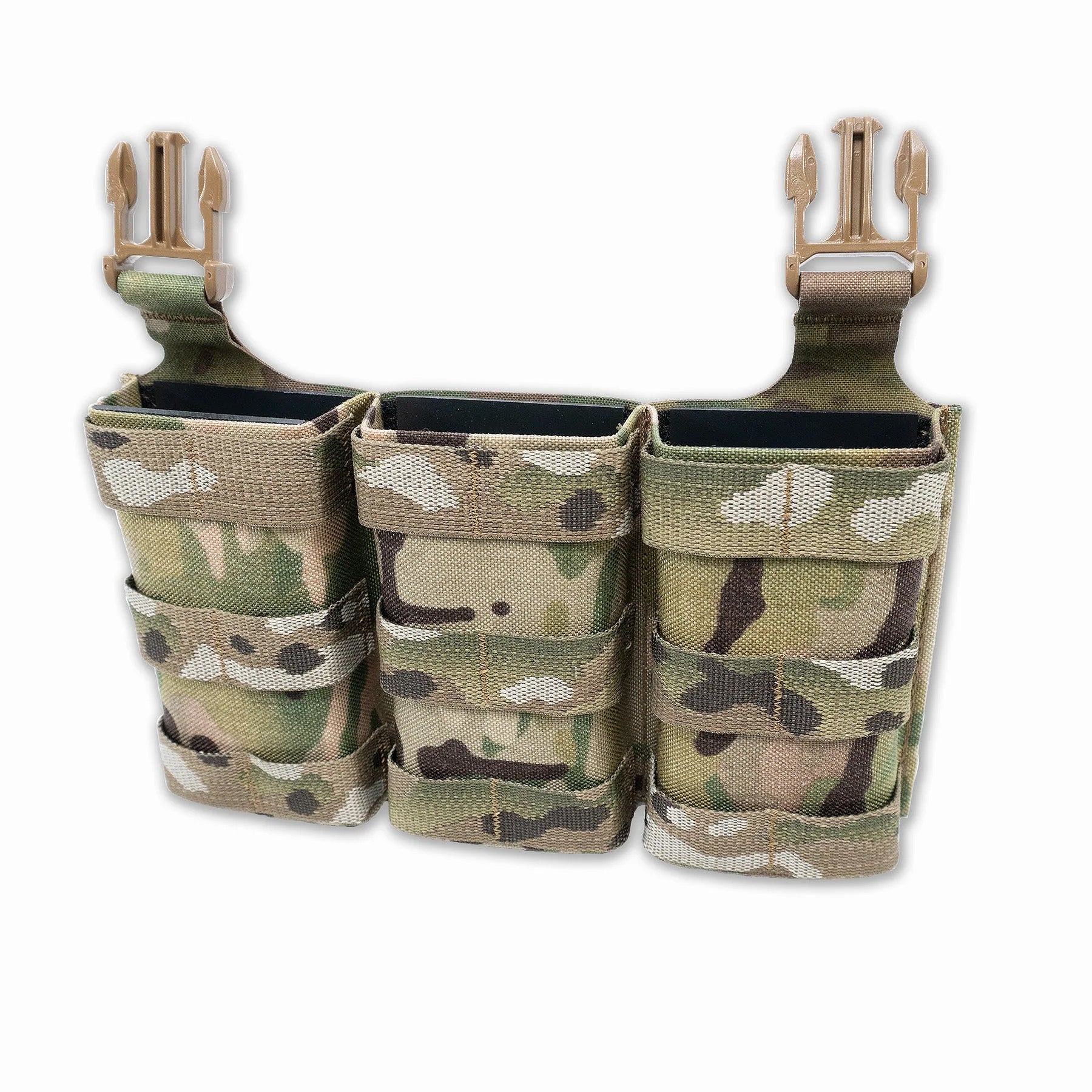 Esstac 5.56 Triple Daeodon Front Panel with 3 Rows of MOLLE Webbing - Tactical Plate Carrier Accessory for Military, Airsoft & Range Training
