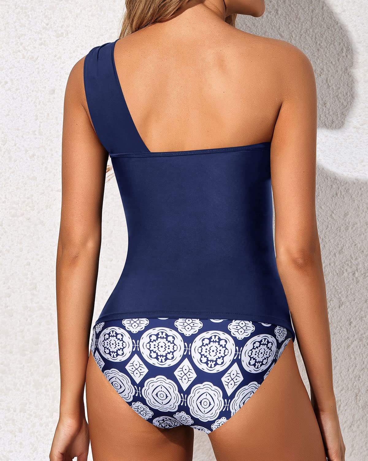Women's One Shoulder Tankini Swimsuits - Stylish Two Piece Bathing Suit with Matching Bottom | Perfect for Beach Vacations, Pool Parties & Summer Getaways