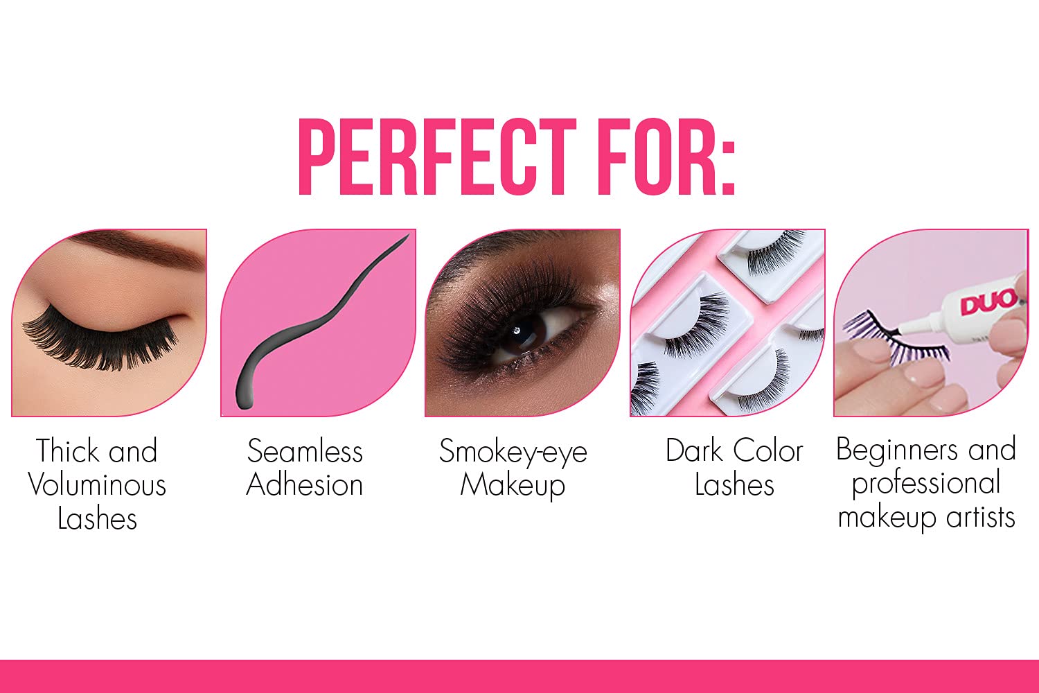 DUO Lash Glue Dark Tone - Black Eyelash Adhesive for Strip Lashes, Waterproof & Long-Lasting Eyelash Glue, 0.25 oz (2-Pack) - Perfect for Parties, Weddings & Daily Wear
