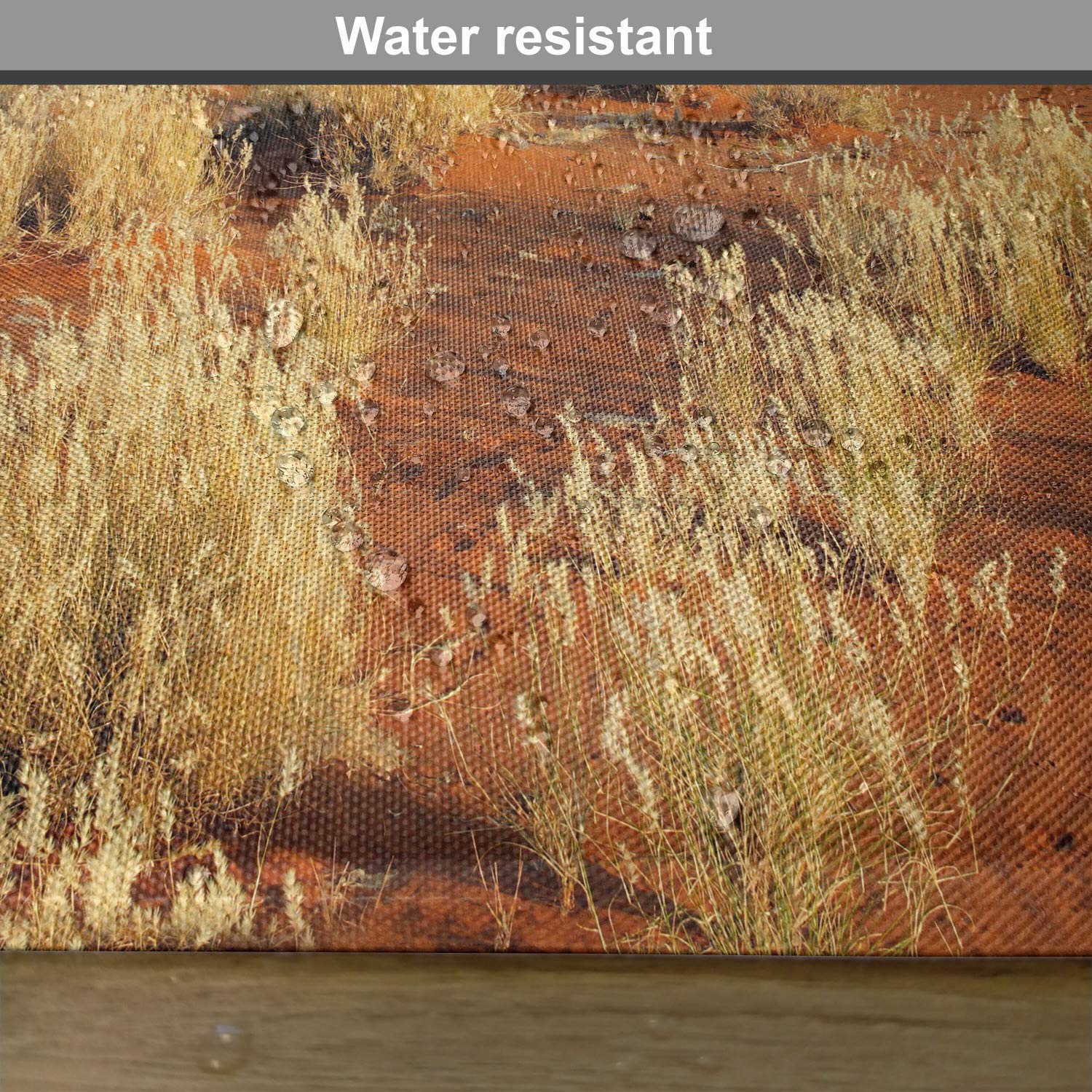Ambesonne 4-Pack Landscape Place Mats - Tree & Desert Sossusvlei Namibia Africa Photo Print, Washable Fabric Dining Table Mats (Standard Size, Sky Blue & Marigold) - Perfect for Home Decor, Dinner Parties & Outdoor Picnics