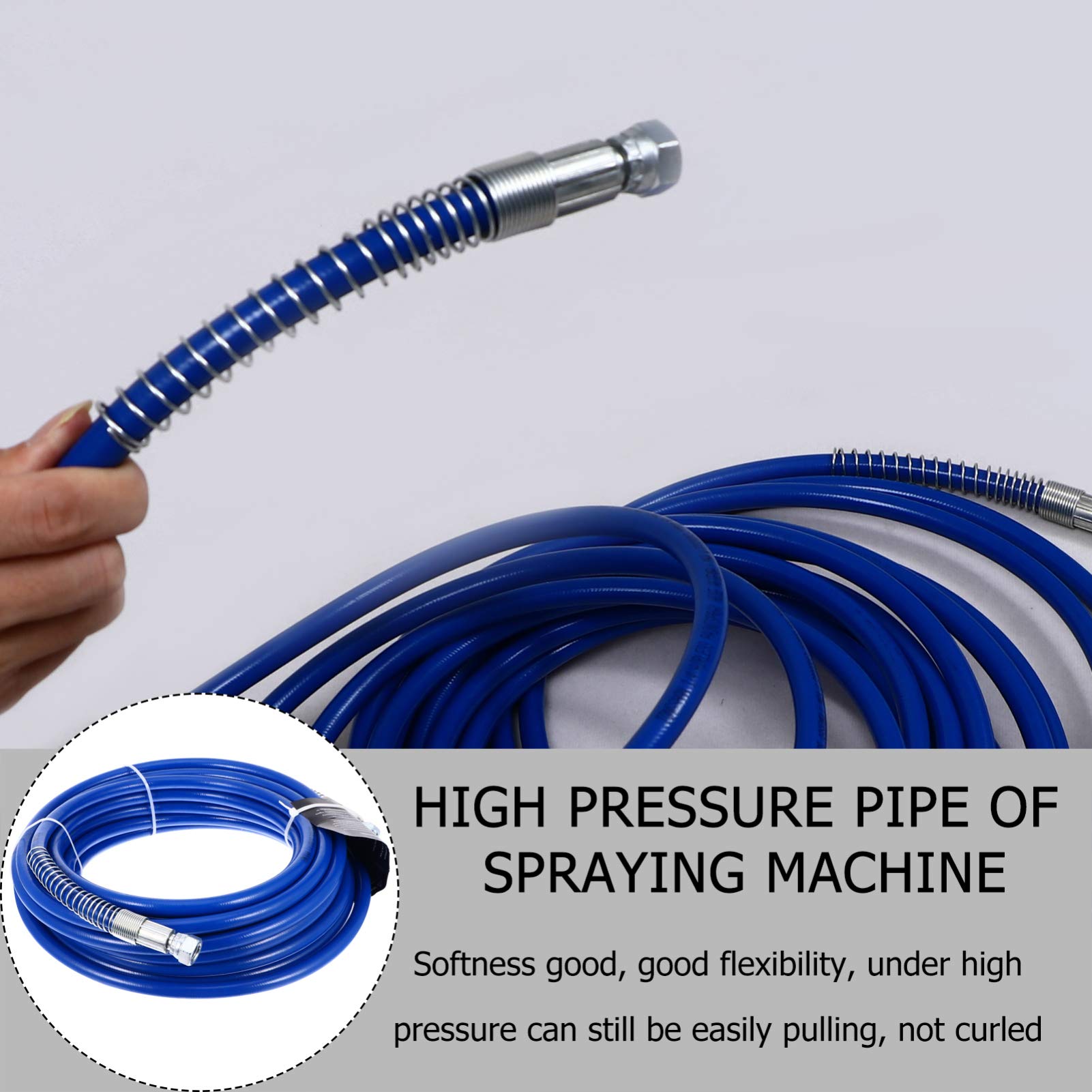 High Pressure Flexible Paint Spray Hose - Durable Air Hose for Paint Sprayers, Airless Spray Guns, and Industrial Applications - Perfect for Home Renovation, Auto Body Painting, and DIY Projects