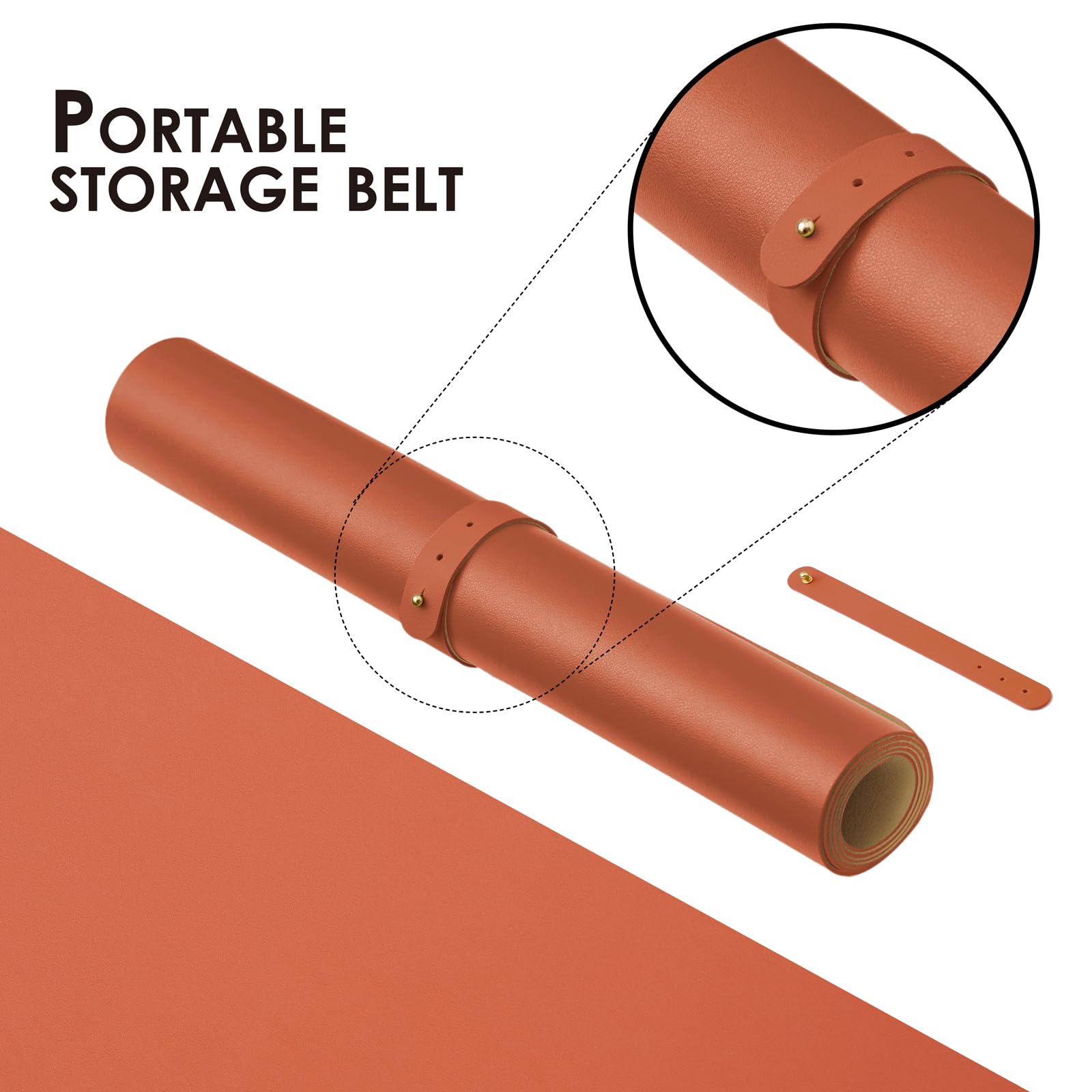 Premium PU Leather Desk Mat - Non-Slip Large Office Desk Pad (31.5