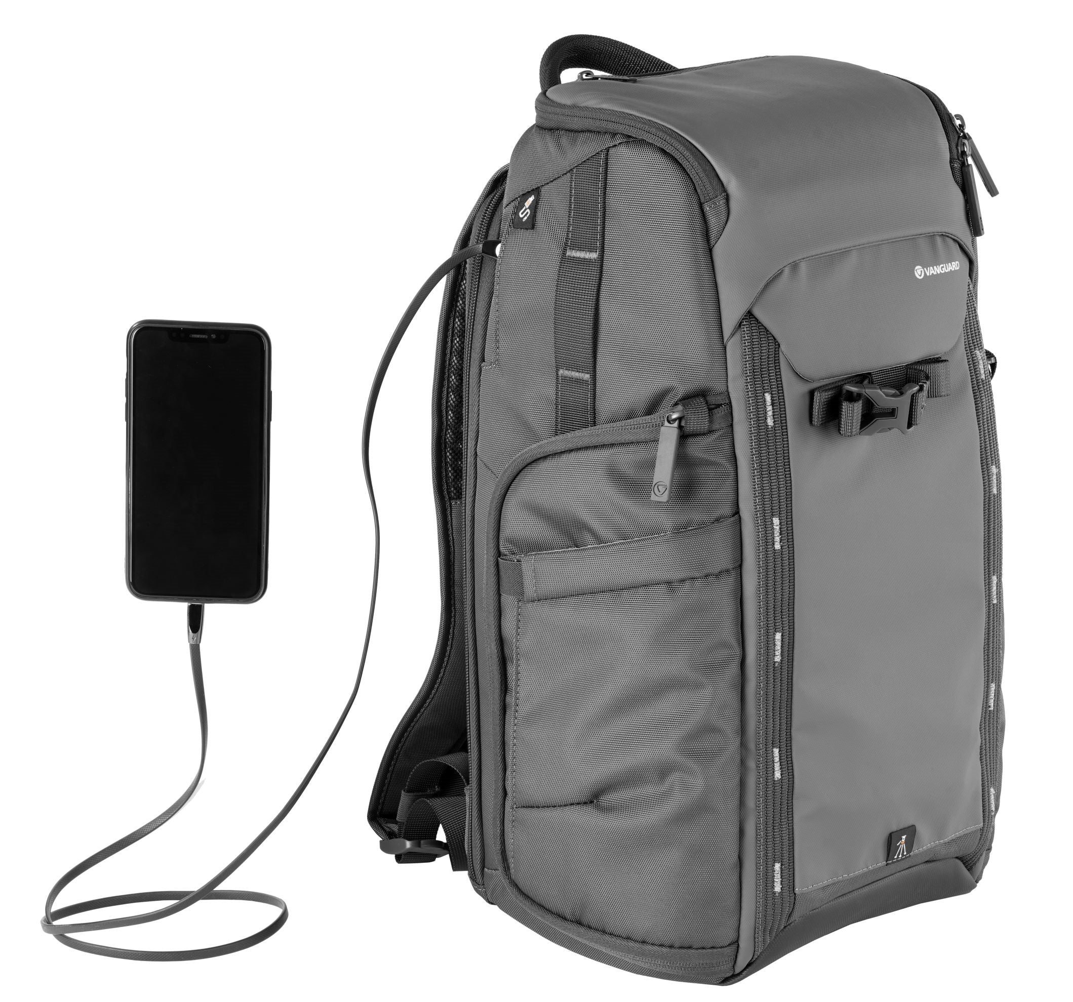 VEO R44 Black DSLR Camera Backpack with USB Charging Port & Rear Access - Perfect for Photography, Travel & Outdoor Adventures