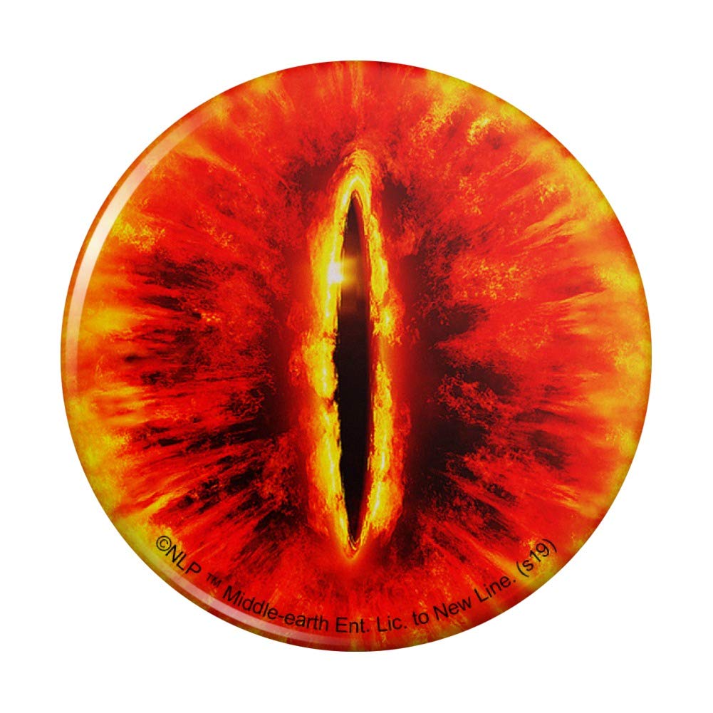 The Lord of the Rings Eye of Sauron Fridge Magnet - Cool Collectible Button for Kitchen, Refrigerator, Locker & Office Decor - Perfect for Fans & Fantasy Themed Spaces
