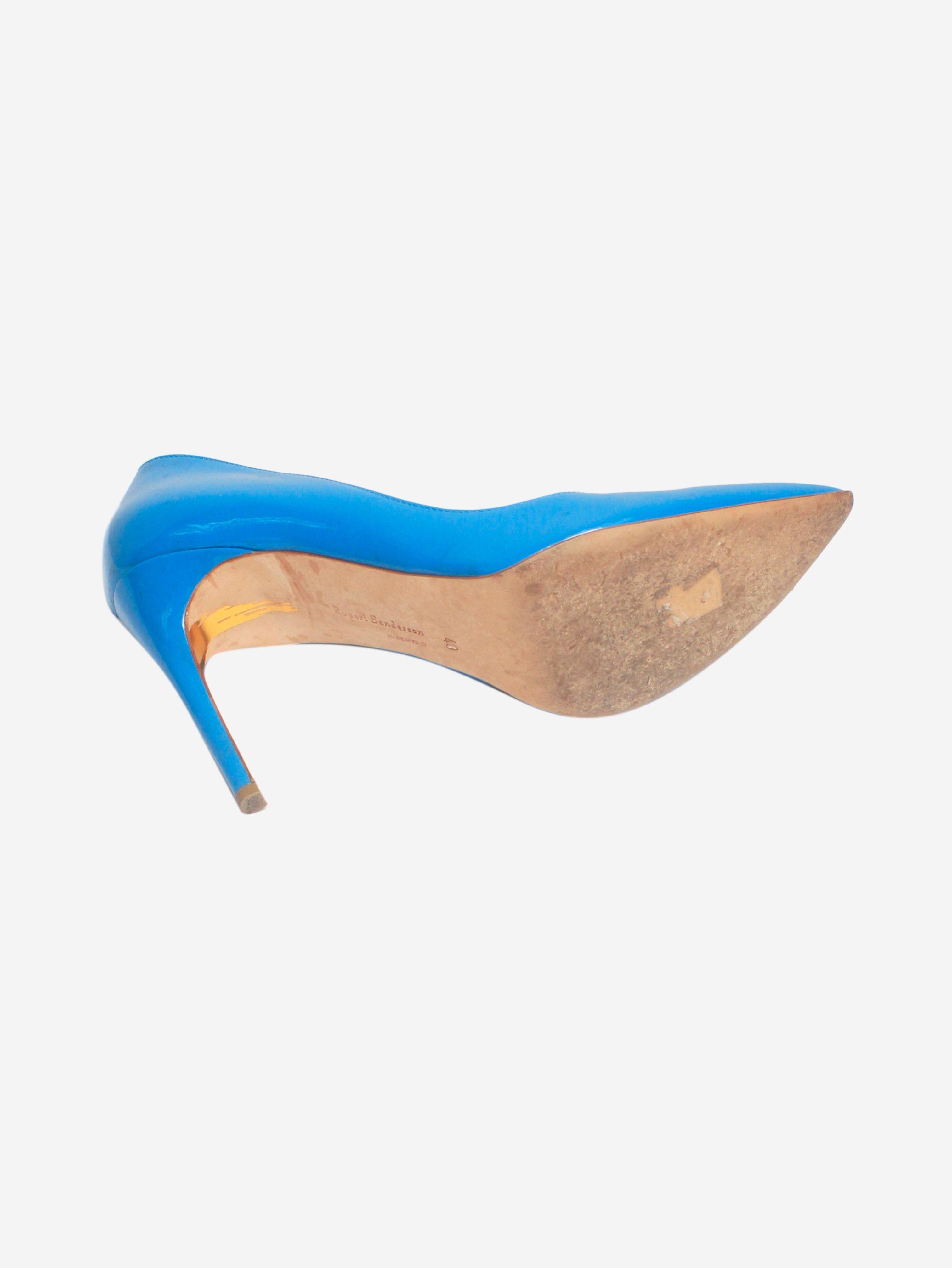 Blue Malory Patent Leather Pointed Toe Pumps - Women's Size EU 40 (US 9) - Elegant High Heels for Office, Party & Special Occasions