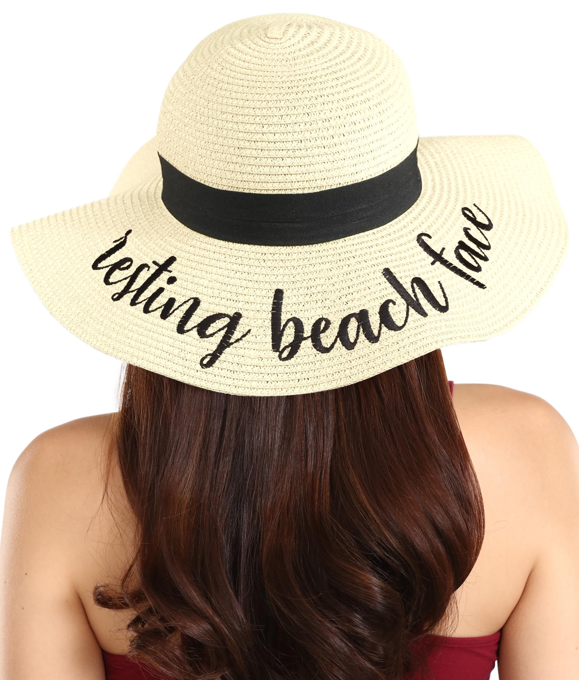 Foldable Beach Hats for Women - Floppy Sun Hats, Roll Up Straw Hats, Wide Brim Summer Vacation Hats | Perfect for Beach, Pool, Travel & Outdoor Activities
