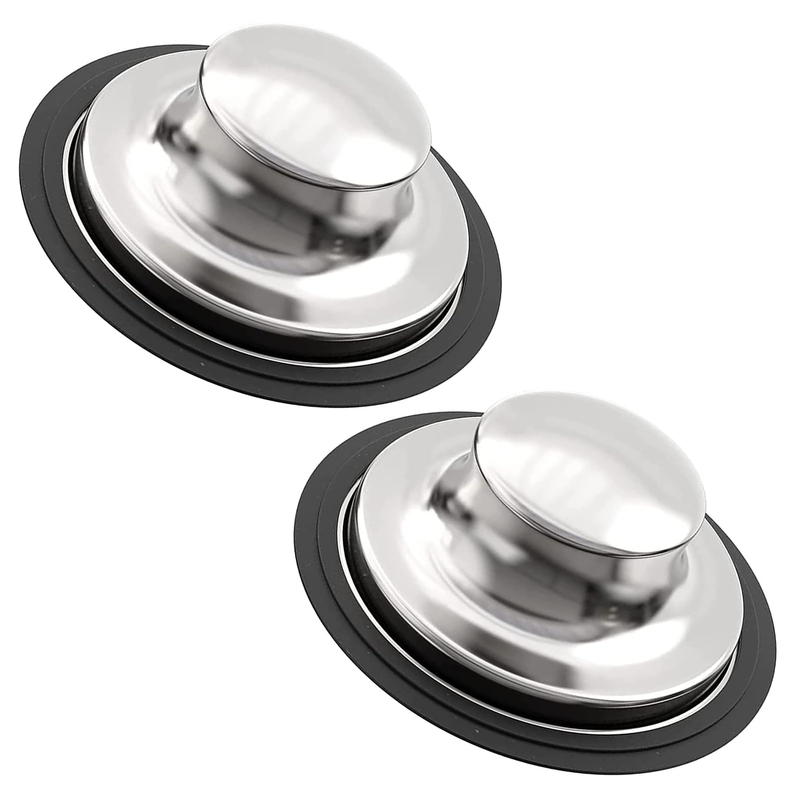 2 Pack Stainless Steel Kitchen Sink Stopper for Garbage Disposal - Fits Standard 3.5