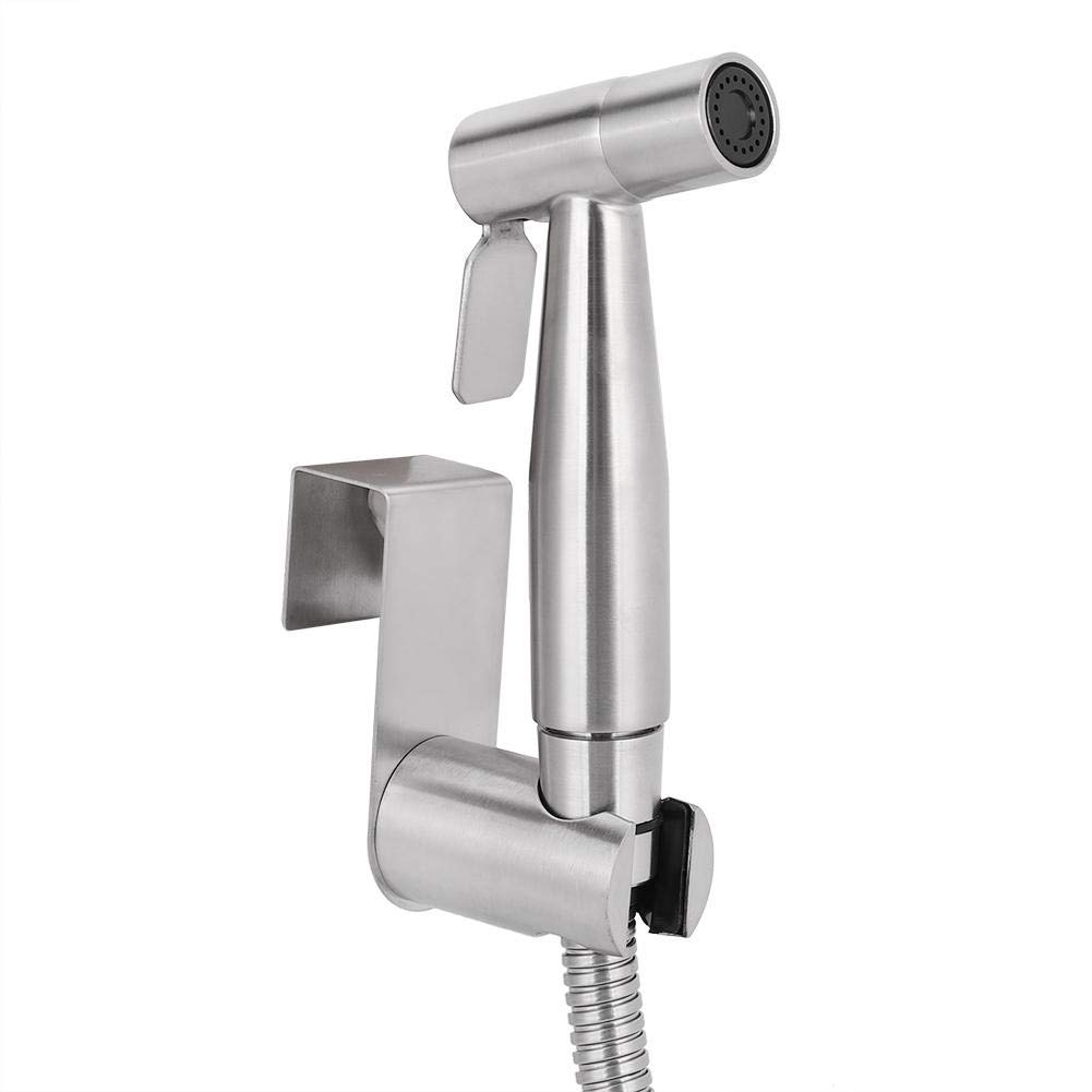 Stainless Steel Handheld Sprayer Kit with Tee Valve & Mounting Holder - Bathroom & Kitchen Cleaning Hose Sprayer Accessories for Sink, Shower, and Outdoor Use