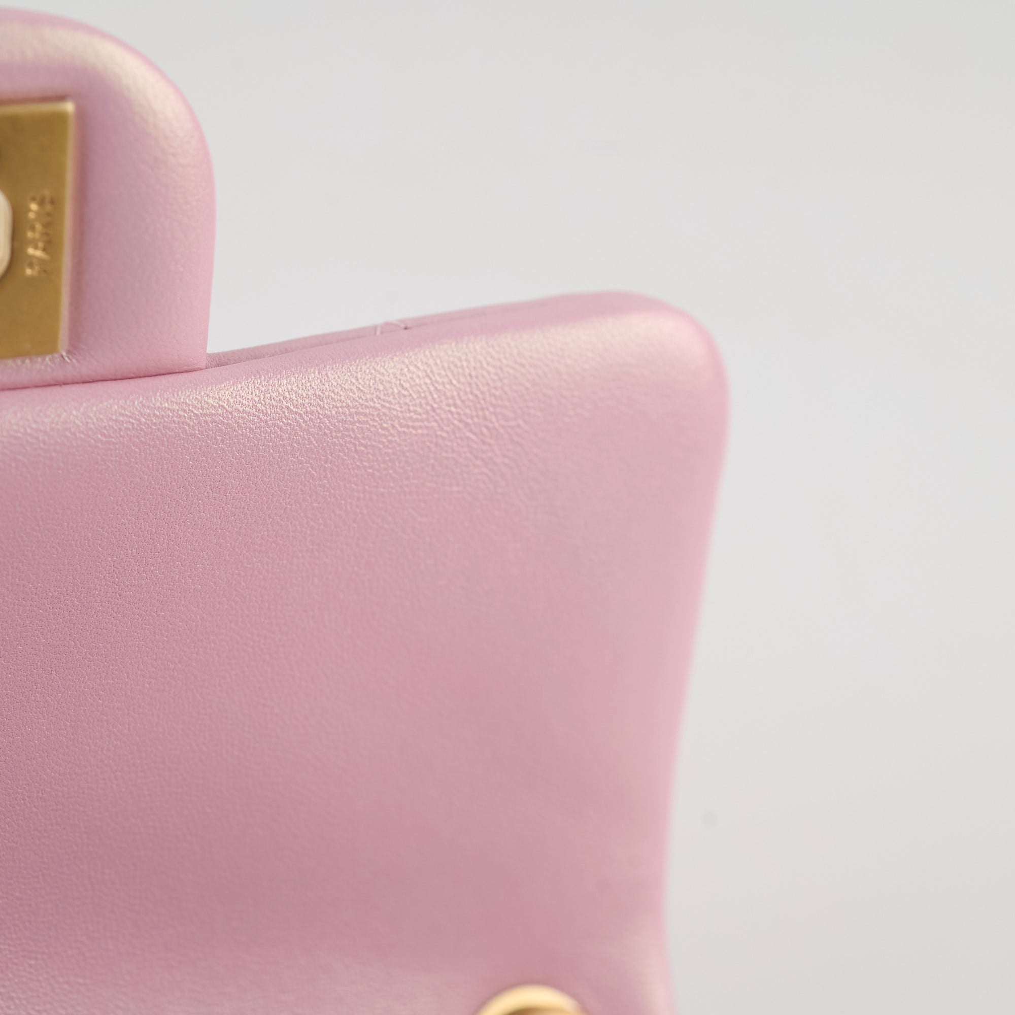 Chanel 2024 Seasonal Square Flap Bag with Pearl Accents in Iridescent Pink - Perfect for Evening Events, Luxury Gift Giving & Fashionable Outfits