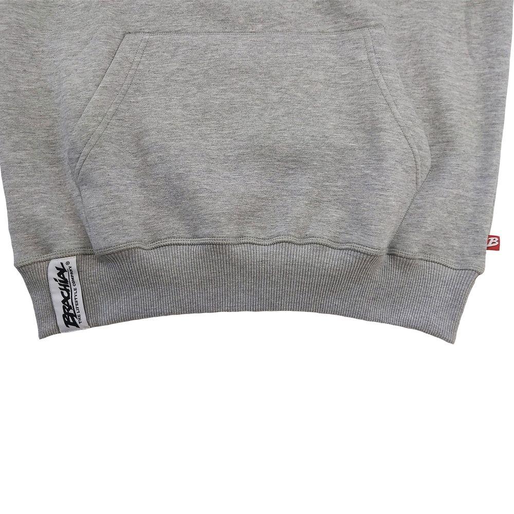 Brachial Hoody Gain Greymelange - Stylish & Comfortable Men's Hooded Sweatshirt for Casual Wear, Gym, and Outdoor Activities