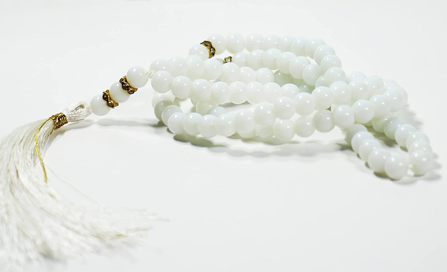 RK Basics 100 Antique White Handcrafted Islamic Prayer Beads Tasbeeh - Premium Muslim Prayer Rosary for Daily Salah & Dhikr - Perfect for Meditation, Stress Relief & Spiritual Connection