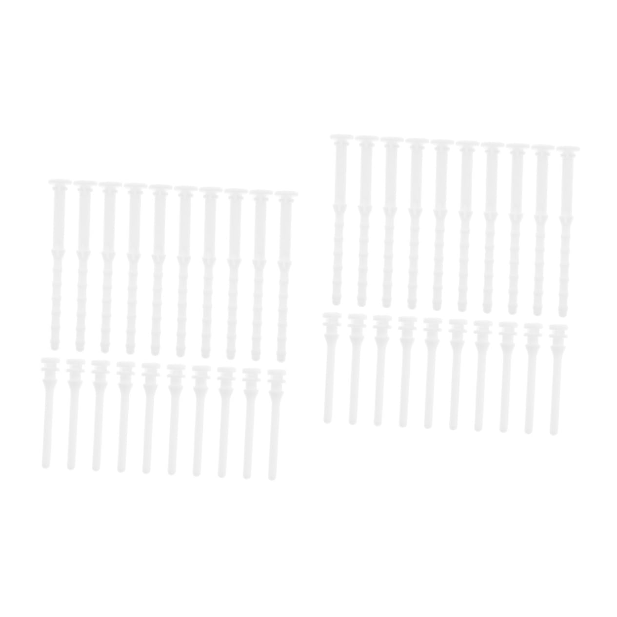 GLEAVI 40 Pcs Computer Case Glue Nails Rivets Kit - Black & White Fan Mounting Screws for PC Case, Noise Absorption Silicone Rubber Pins - Perfect for DIY Computer Builds, Case Fan Installation and PC Upgrades