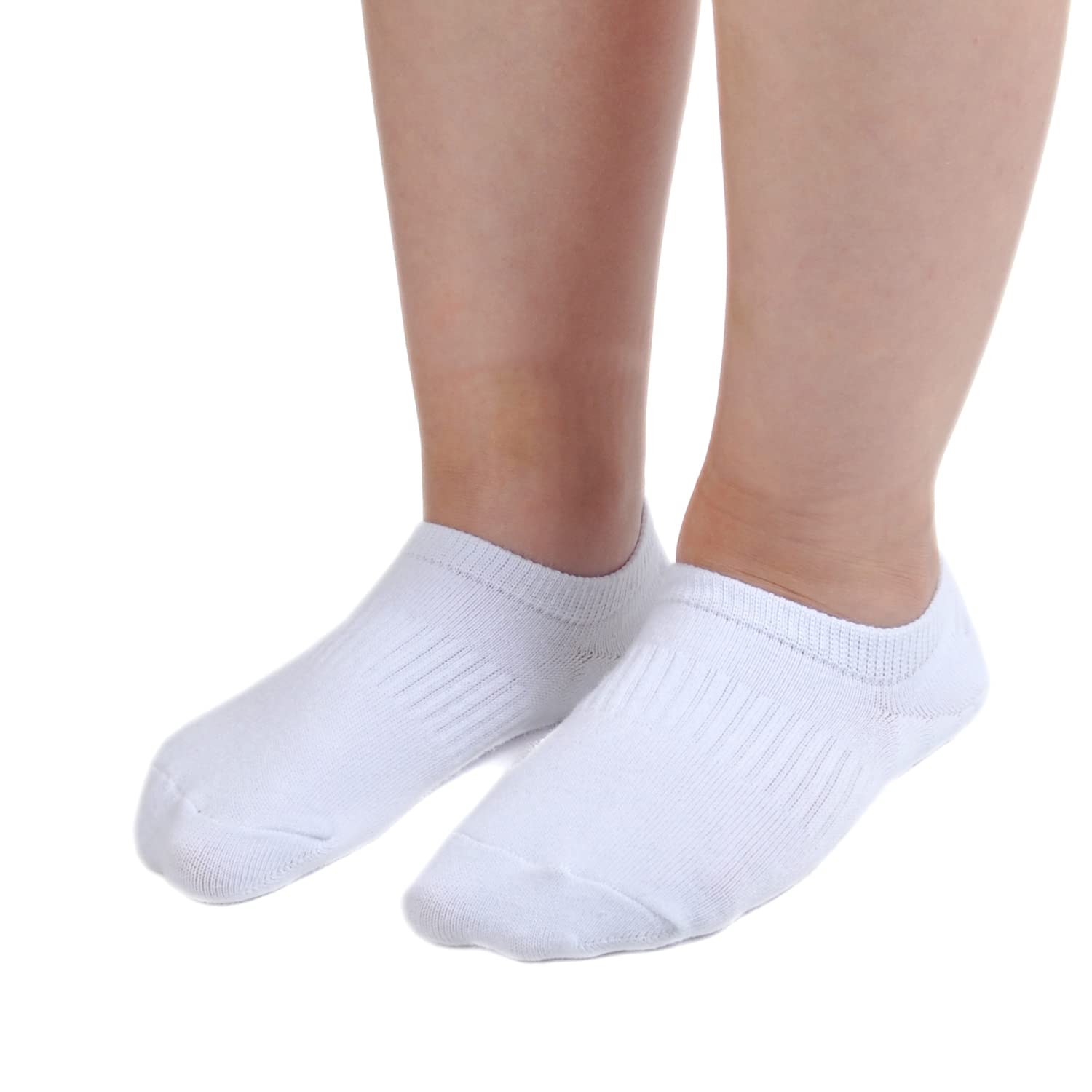 EPEIUS Kids No Show Socks for Girls & Boys - Breathable Cotton Low Cut Ankle Socks (6/12 Pack) - Non-Slip Comfort for School, Sports & Everyday Wear