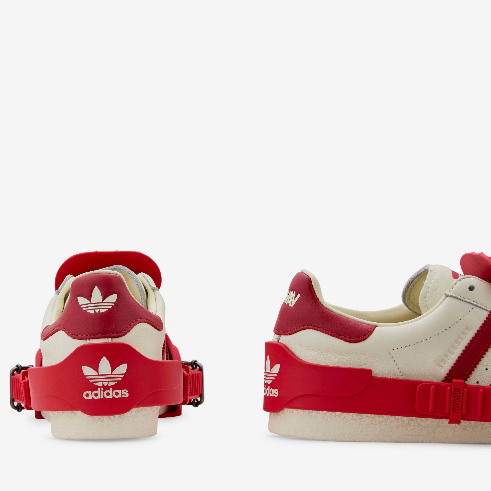 Avavav Women's Superfinger Superstar Sneakers in Scarlet, Cream White - Stylish & Comfortable for Casual Wear, Work & Everyday Fashion