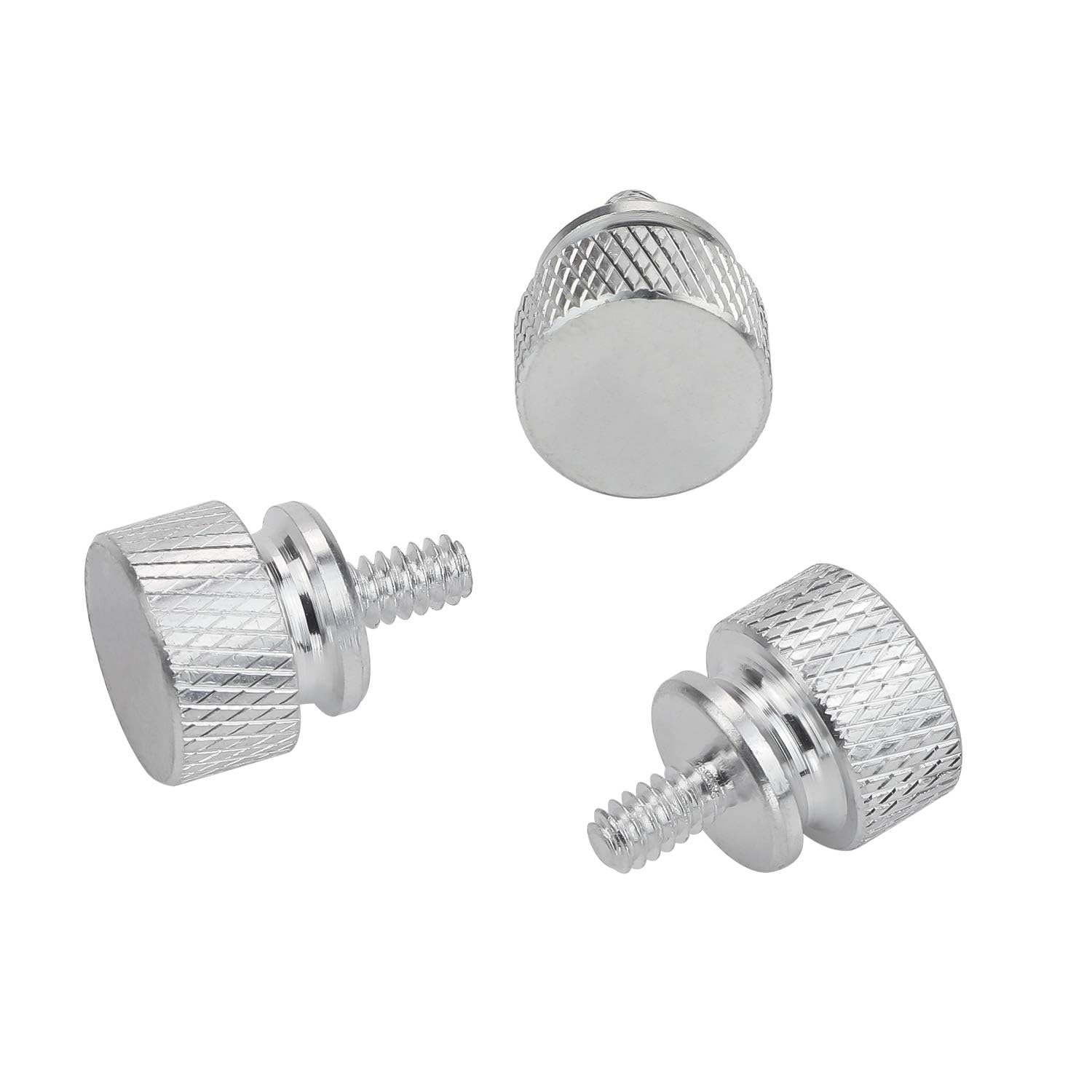 10Pcs Computer PC Case 6-32 Fully Threaded Knurled Thumb Screws - Silver Metal Case Screws for PC Build, Server Rack & Electronics Repair - Easy Grip & Tool-Free Installation