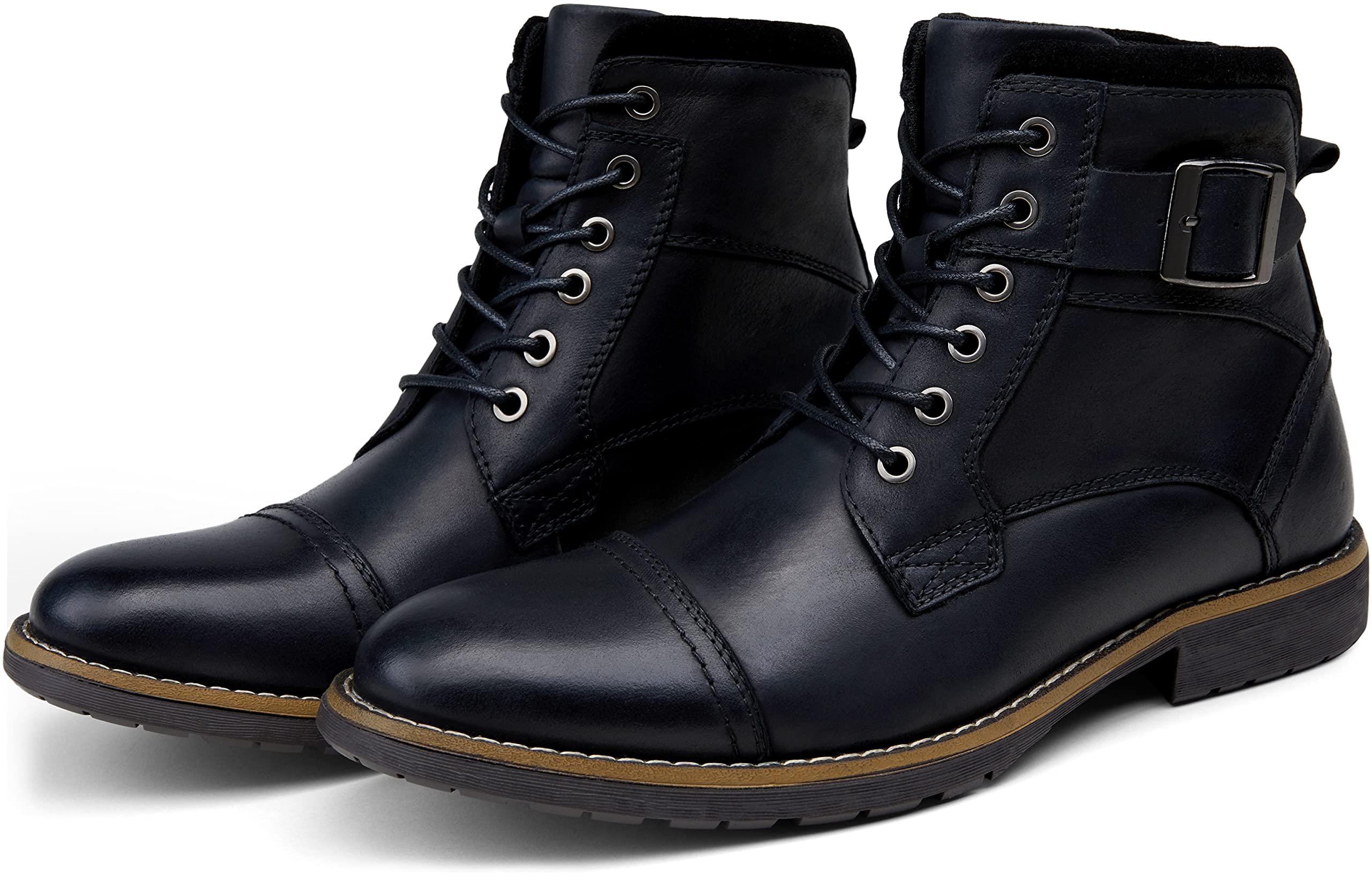 Vostey Men's Casual Motorcycle Combat Ankle Dress Boots - Stylish & Durable Footwear for Riding, Work & Everyday Wear