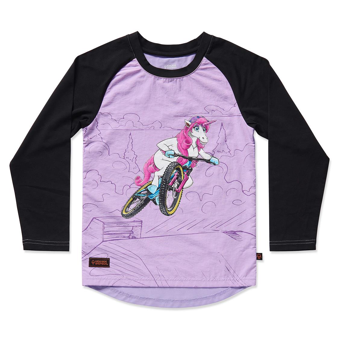 Kids Ride Shotgun Windproof Long Sleeve MTB Jersey for Boys & Girls - Perfect for Mountain Biking, Cycling & Outdoor Adventures