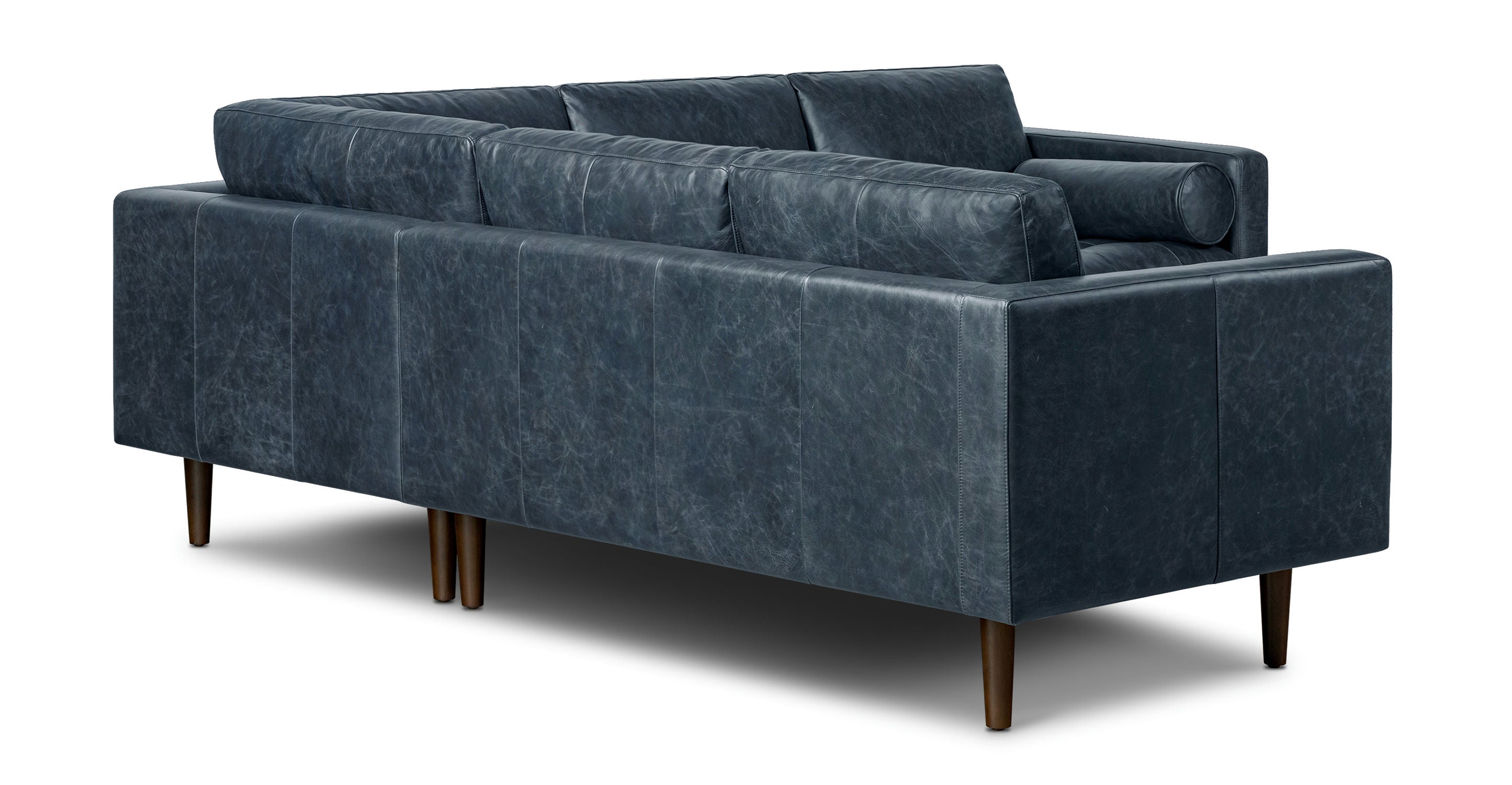 Luxury Napa Leather Corner Sectional Sofa - Modern L-Shaped Couch for Living Room, Home Theater & Office - Soft & Durable Genuine Leather Furniture