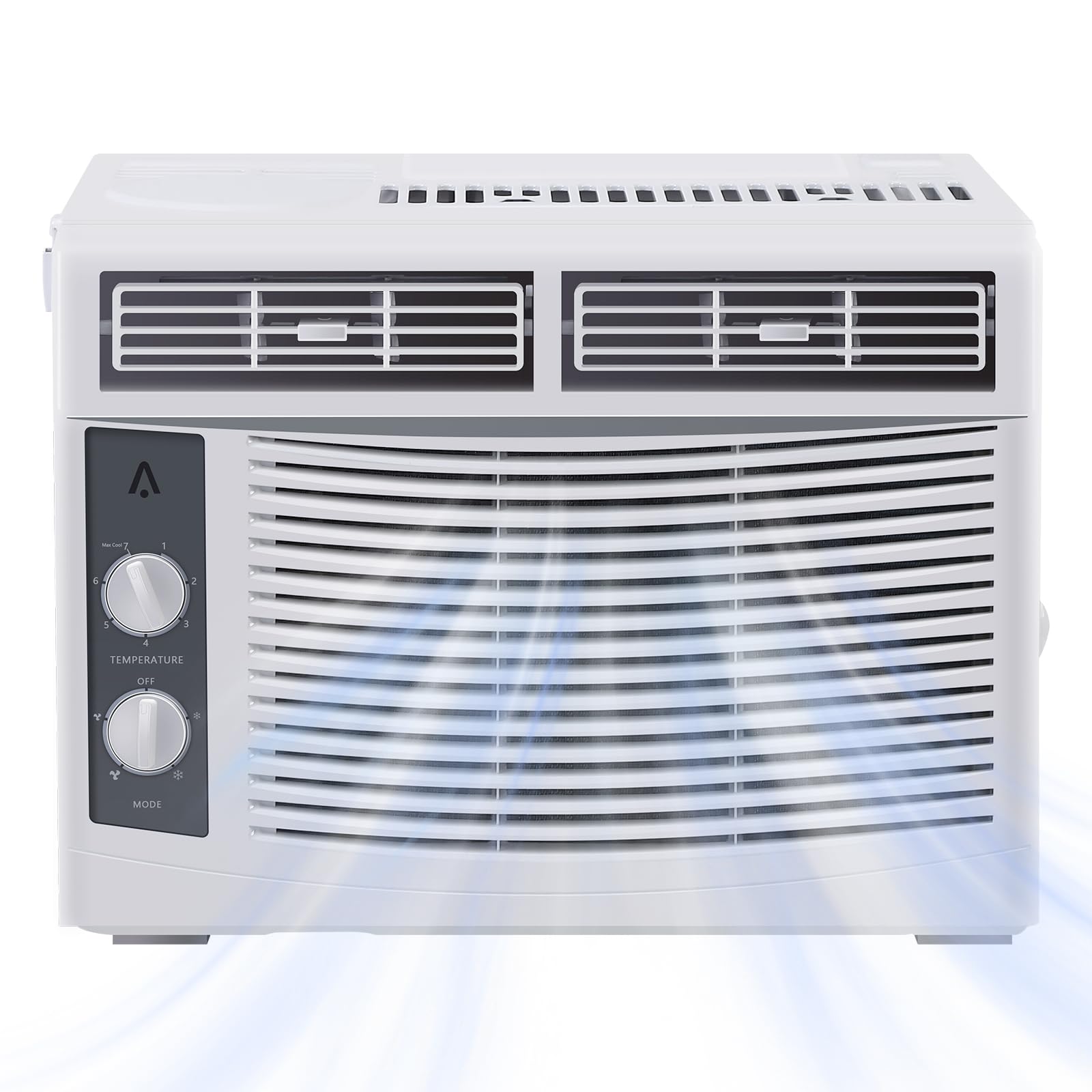 5,000 BTU Small Window Air Conditioner - Cools Rooms Up to 150 Sq.Ft, Energy Efficient with Mechanical Controls & Quiet Operation - Ideal for Bedrooms, Living Rooms, Home Offices & Small Spaces - Stay Cool in Summer Heat