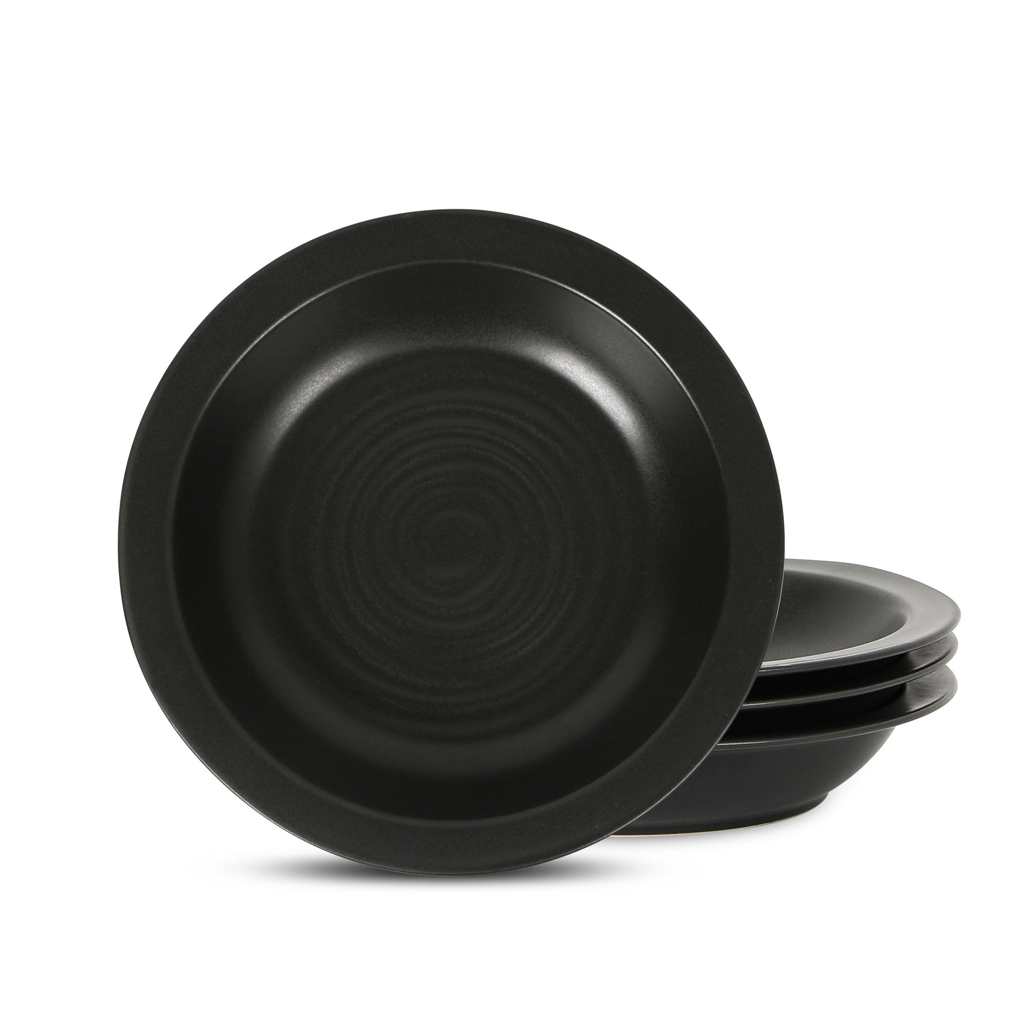 Orbit Stoneware Pasta Bowl - Charcoal Grey Ceramic Dinner Plate for Italian Pasta, Salad, Soup - Perfect for Home Dining & Restaurant Use
