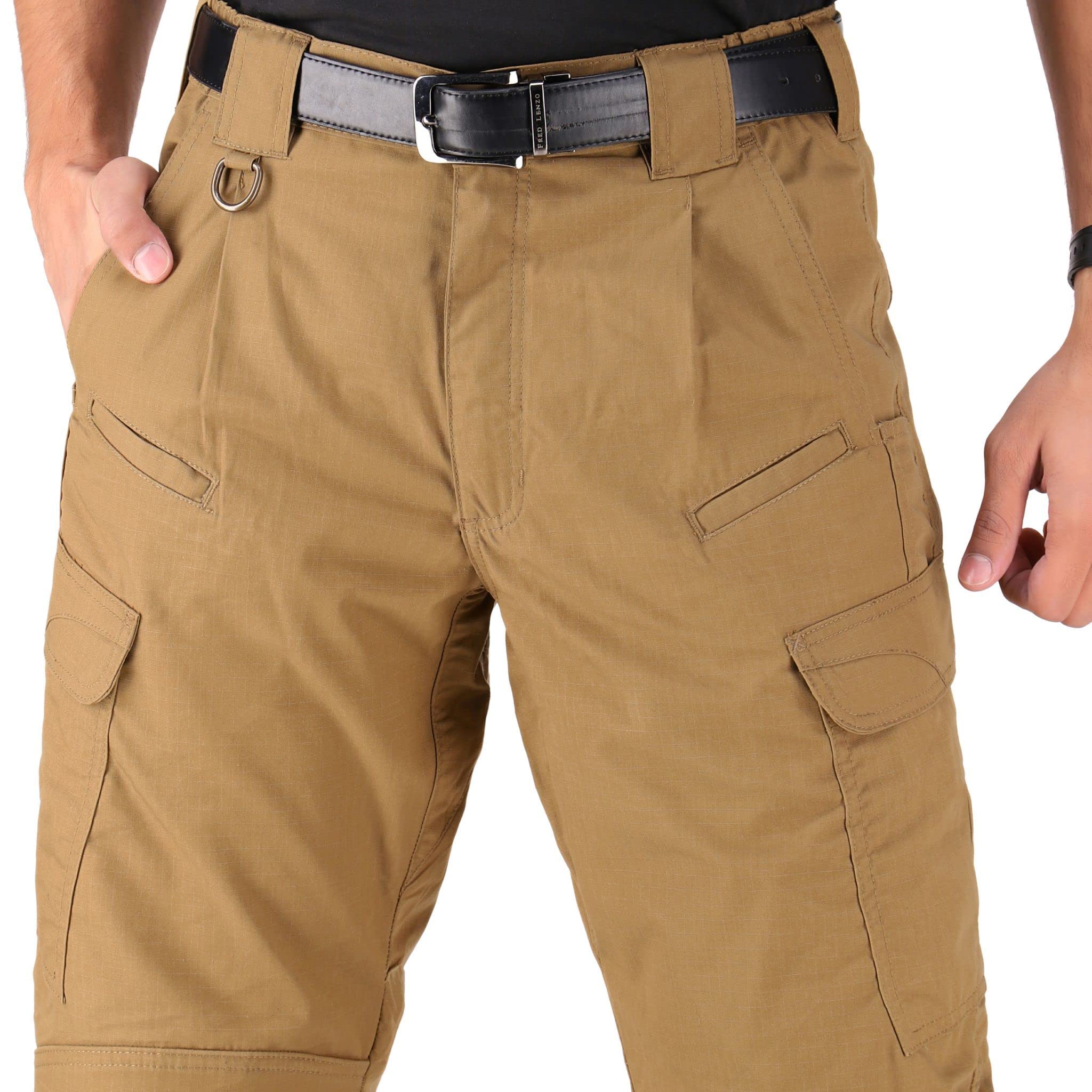 WHITEDUCK Men's Tactical Pants - Ripstop Stretch Water-Resistant Cargo Pants with 13 Pockets for Military, Hiking & Outdoor Activities | Durable Work Pants for Camping, Hunting & Tactical Operations