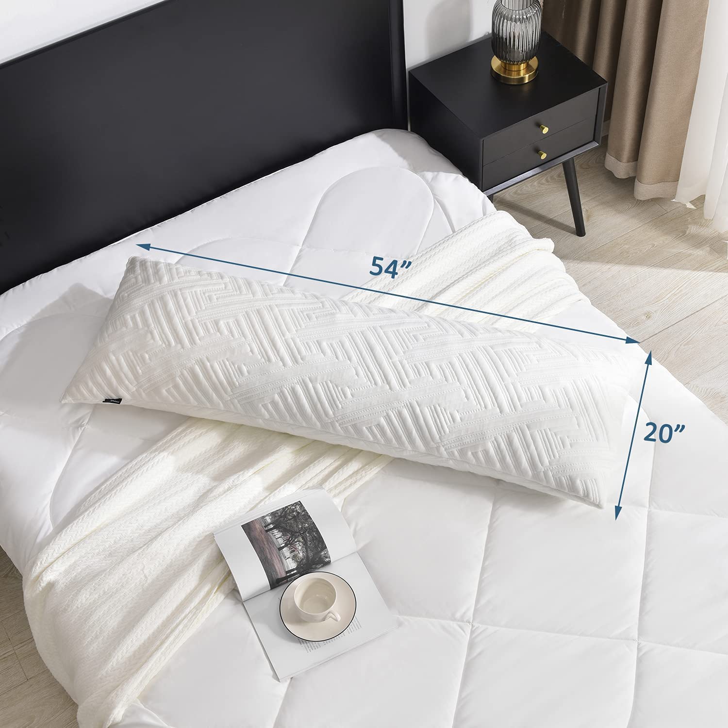 Downluxe Memory Foam Body Pillow for Adults - 20