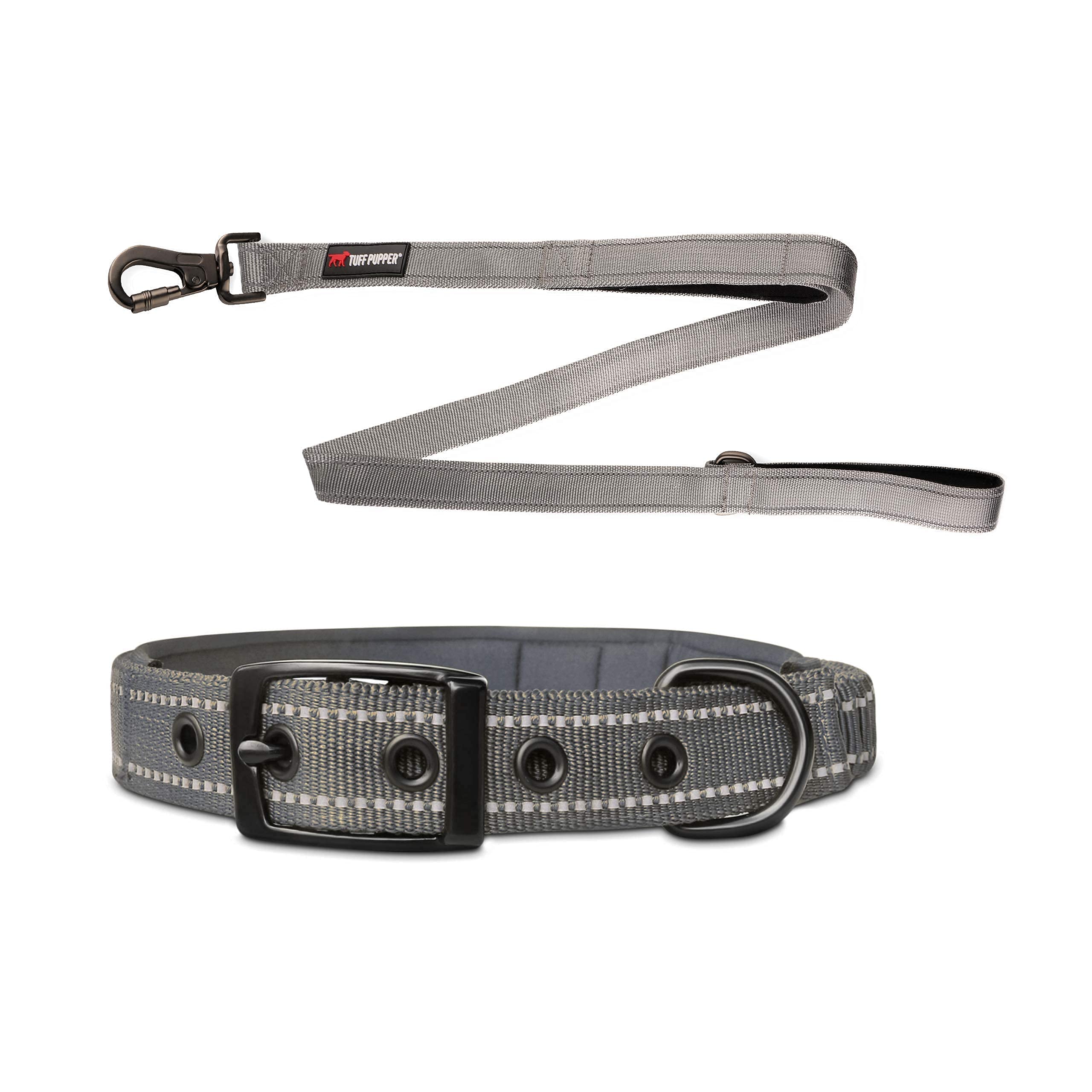 Tuff Pupper Avail Heavy Duty Dog Leash and Collar Set (19-23