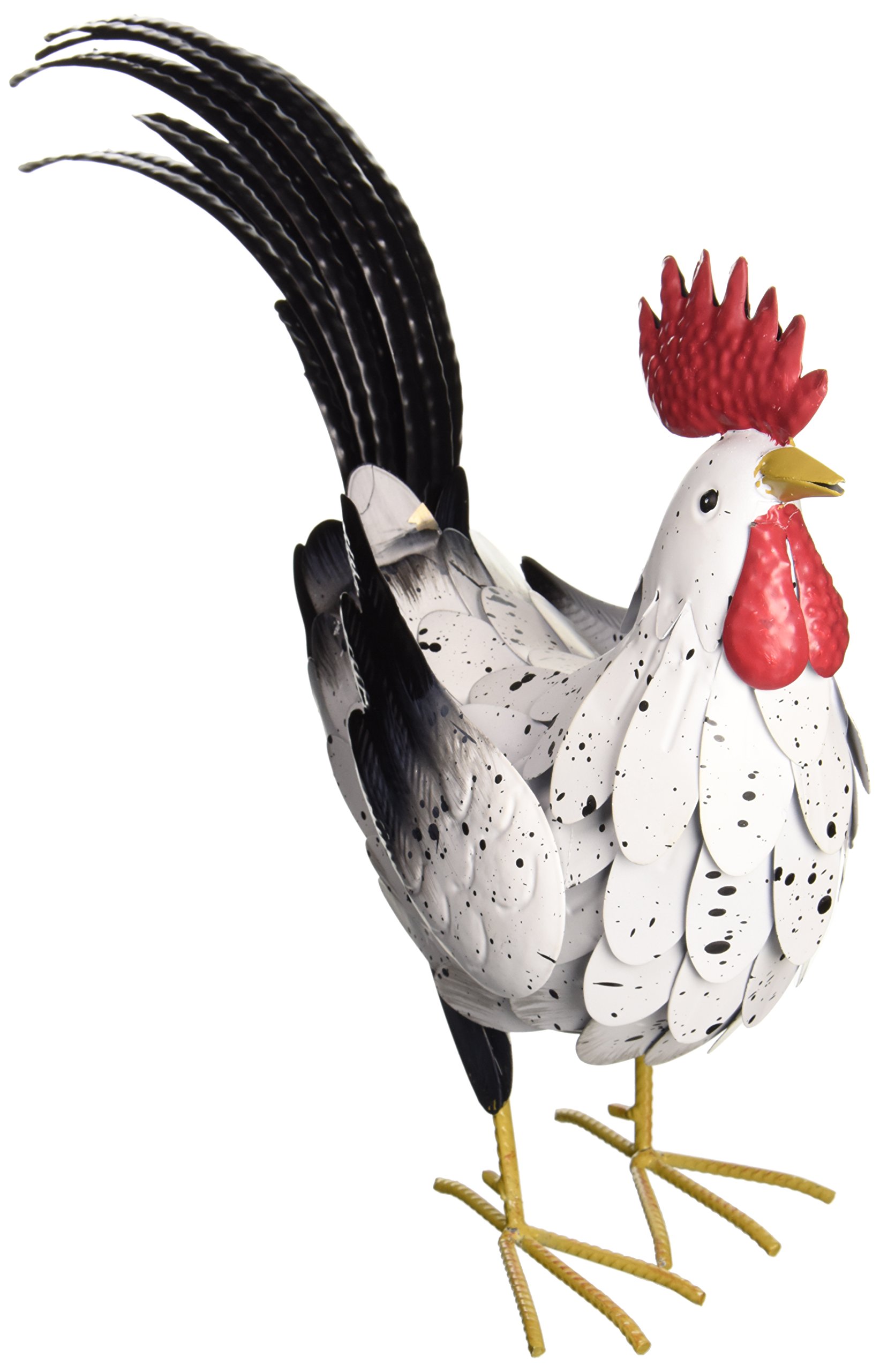Regal Art & Gift White Rooster Decor Statue - Medium Size Handmade Ceramic Rooster Figurine for Farmhouse, Country Kitchen & Home Decor