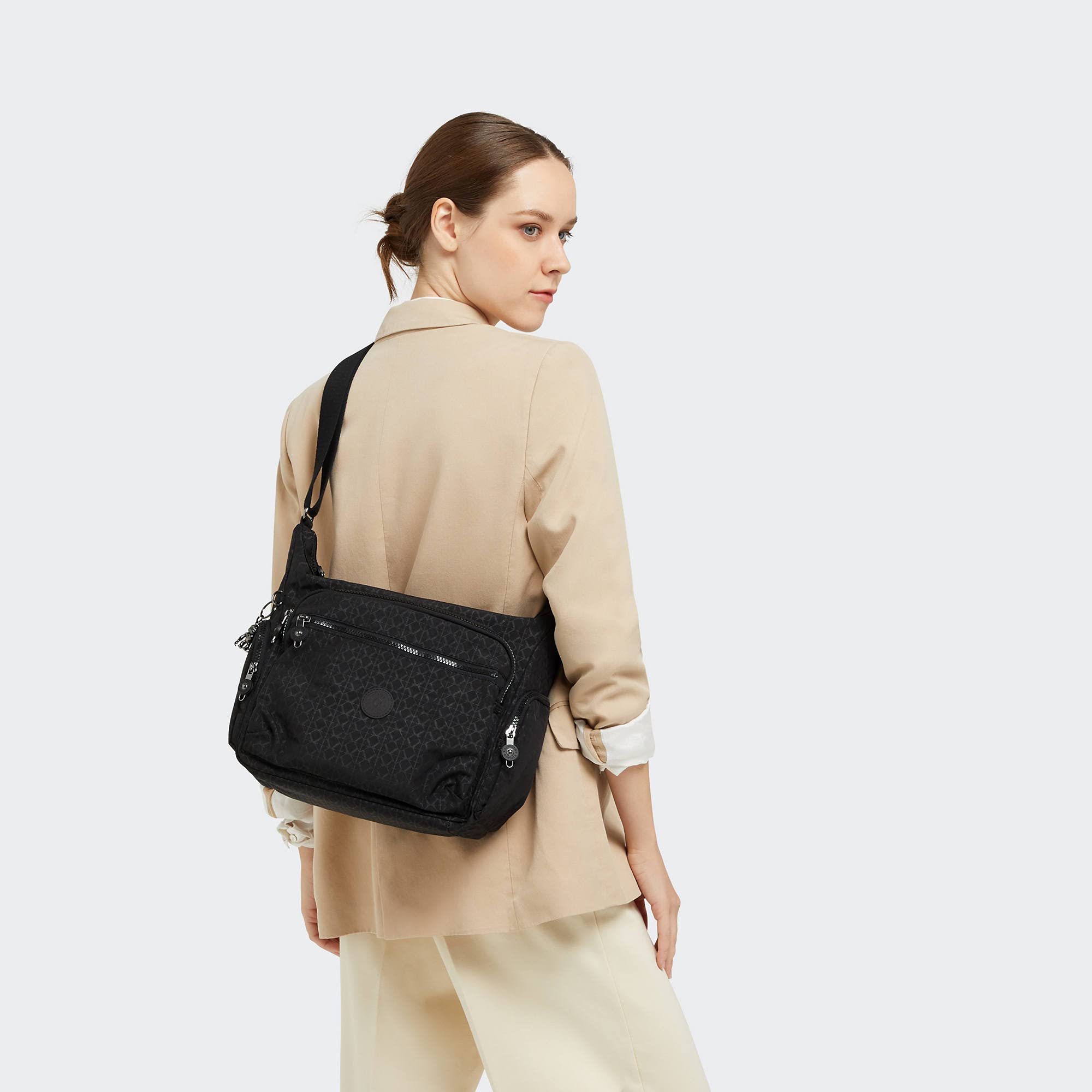 Kipling Women's Gabbie Crossbody Bag - Lightweight Everyday Purse for Women, Fashionable Shoulder Bag with Adjustable Strap, Perfect for Work, Travel & Shopping (Black)