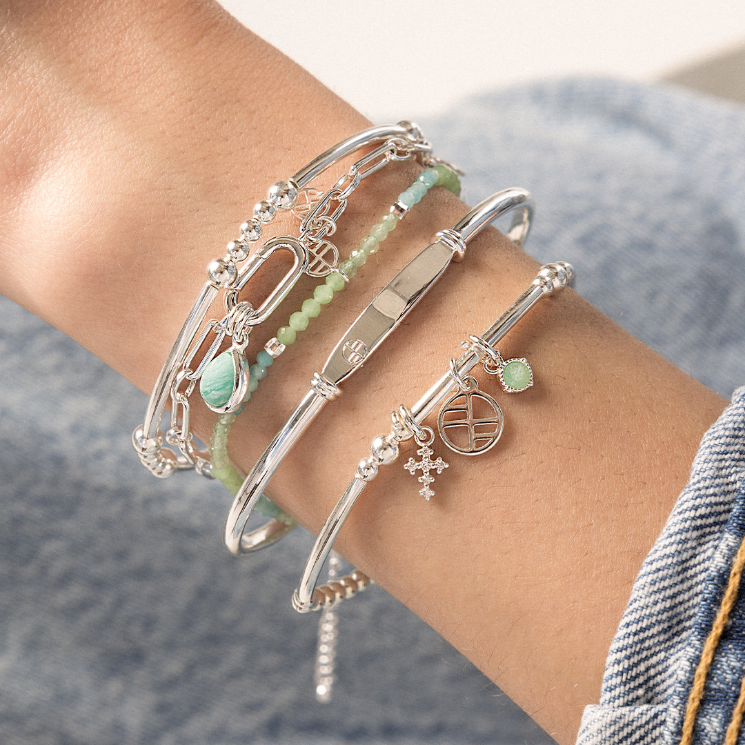 Nurture Cross Charm Bracelet for Women - Elegant Religious Jewelry Gift for Baptism, Confirmation & Everyday Wear